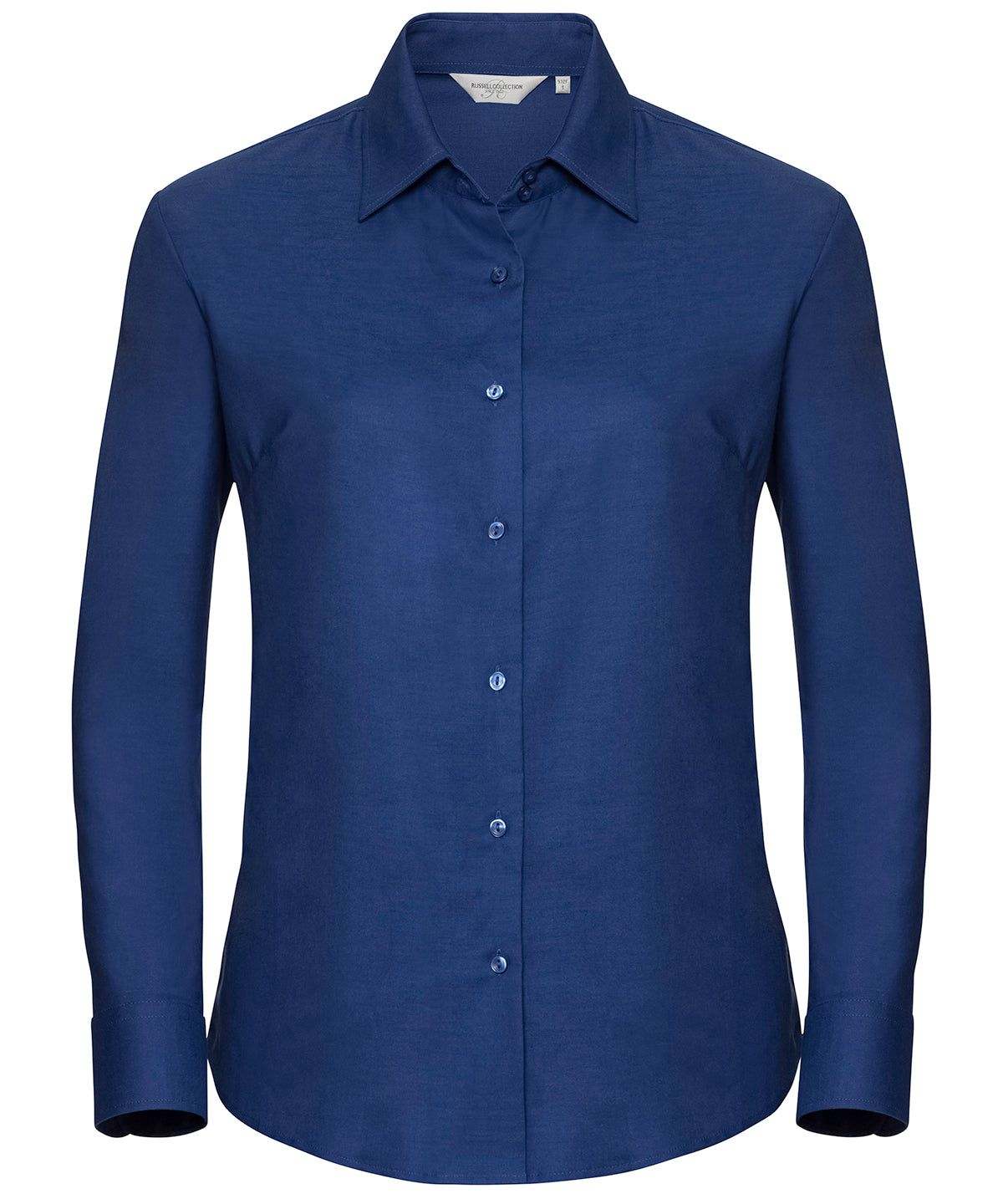 Women's long sleeve easycare Oxford shirt - Bright Royal