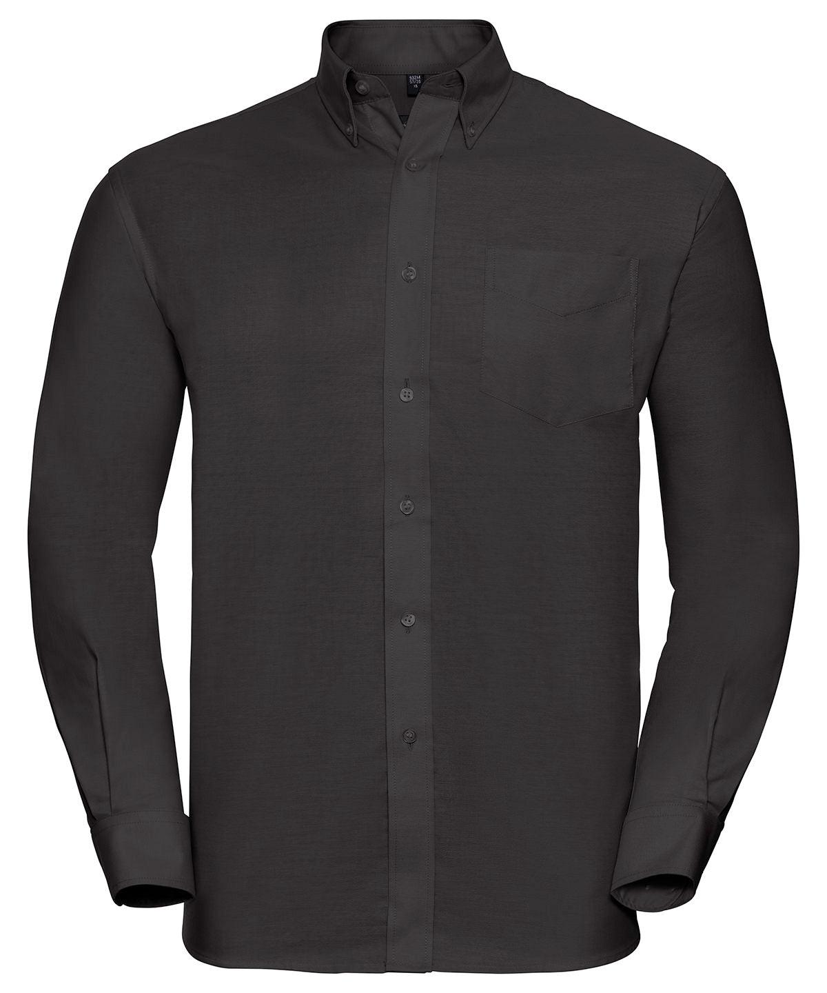 Long sleeve easycare Oxford shirt - Black
