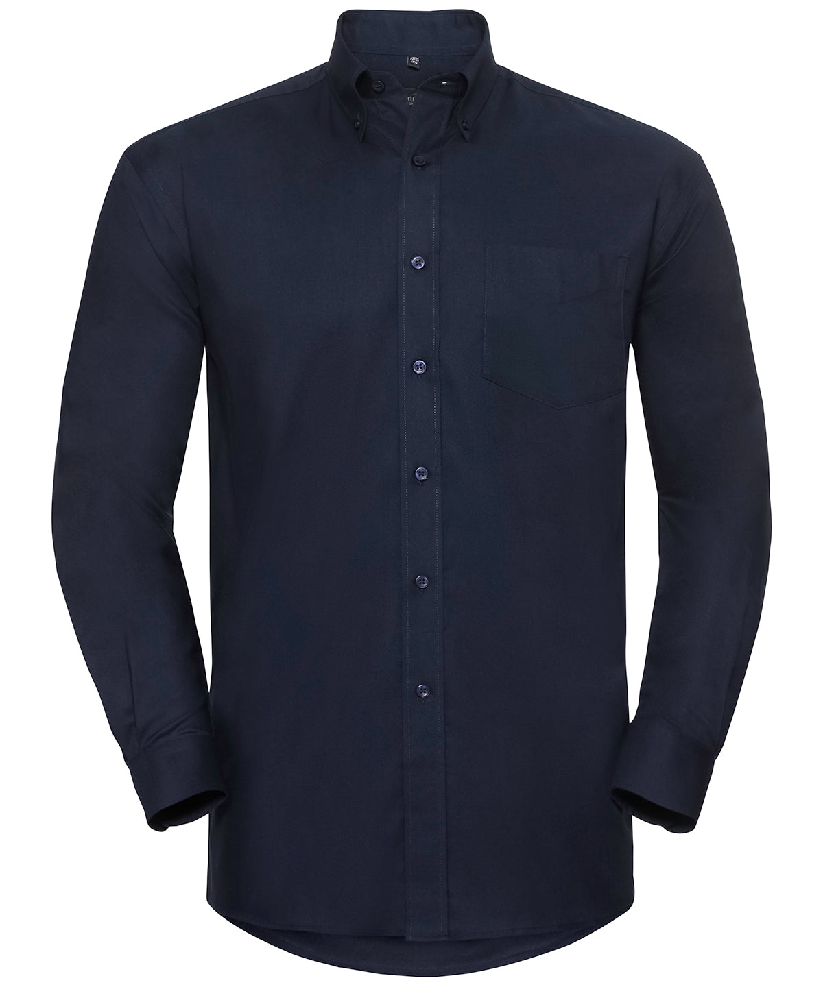 Long sleeve easycare Oxford shirt - Bright Navy
