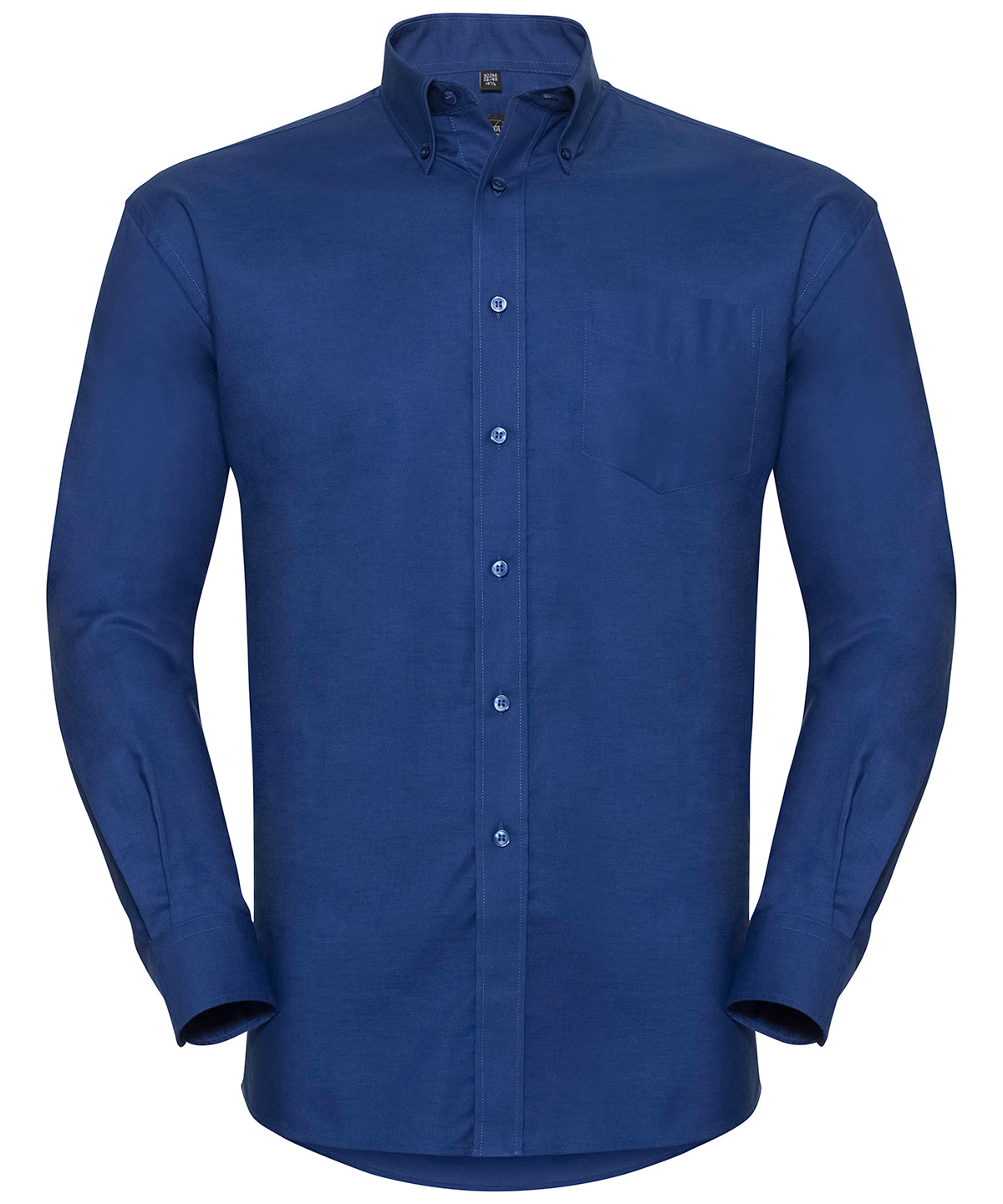Long sleeve easycare Oxford shirt - Bright Royal