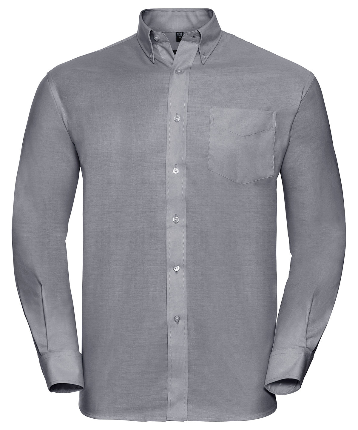 Long sleeve easycare Oxford shirt - Silver
