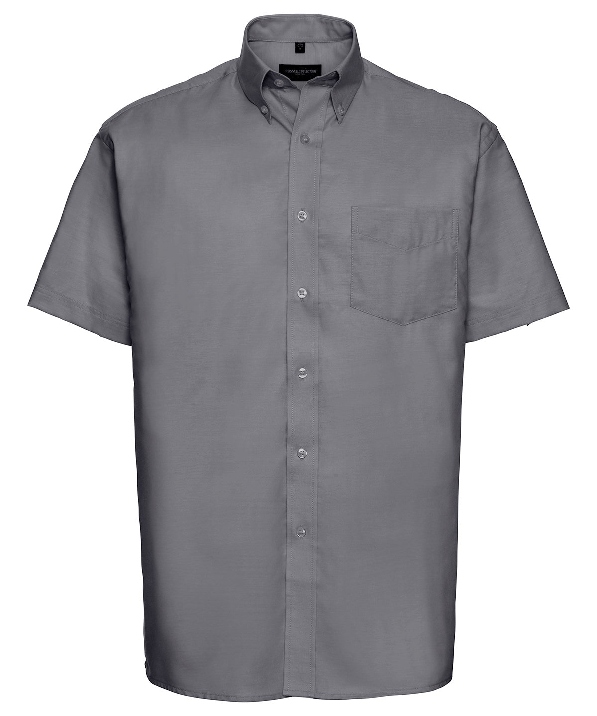 Short sleeve easycare Oxford shirt - Silver