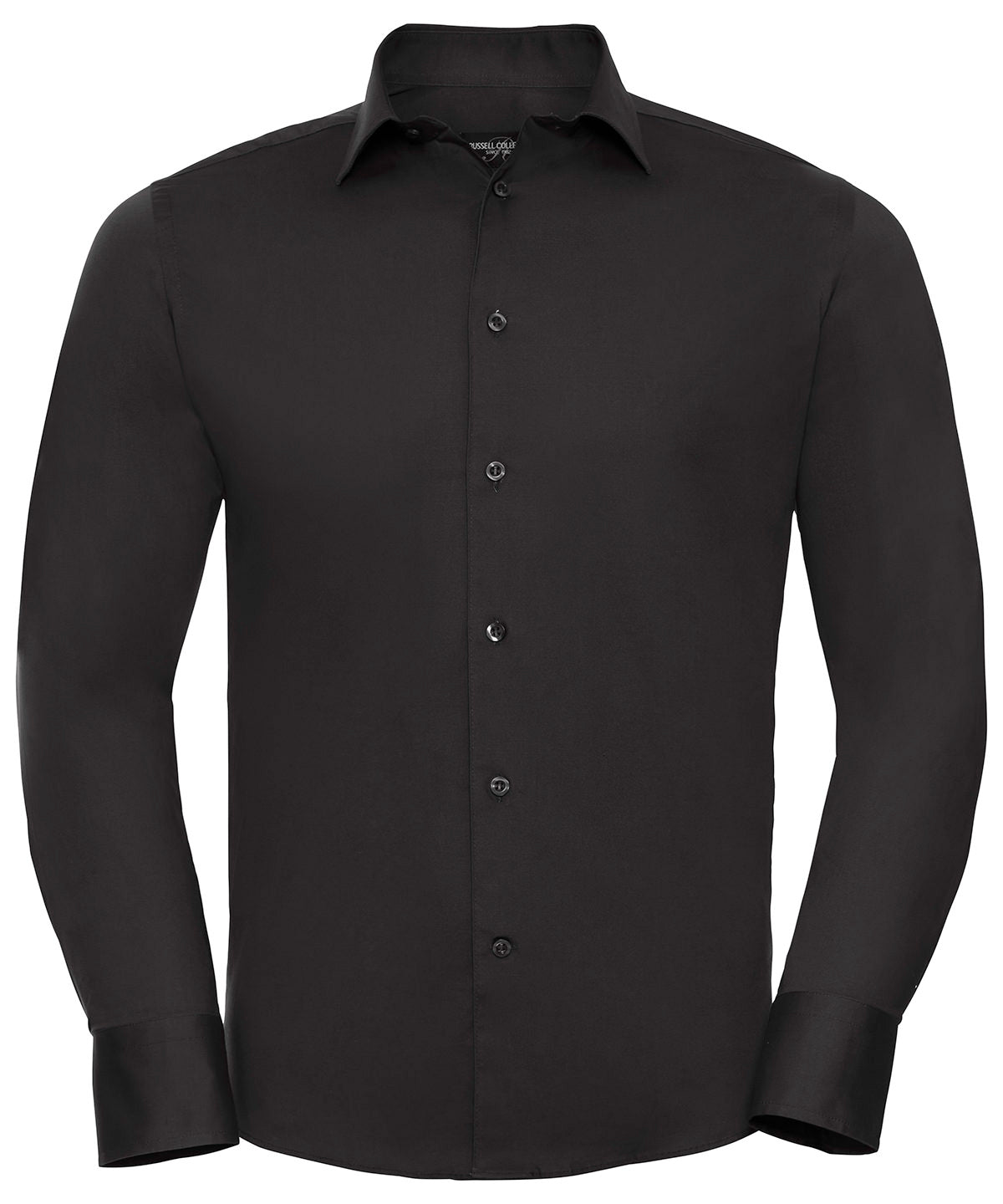 Long sleeve easycare fitted shirt - Black