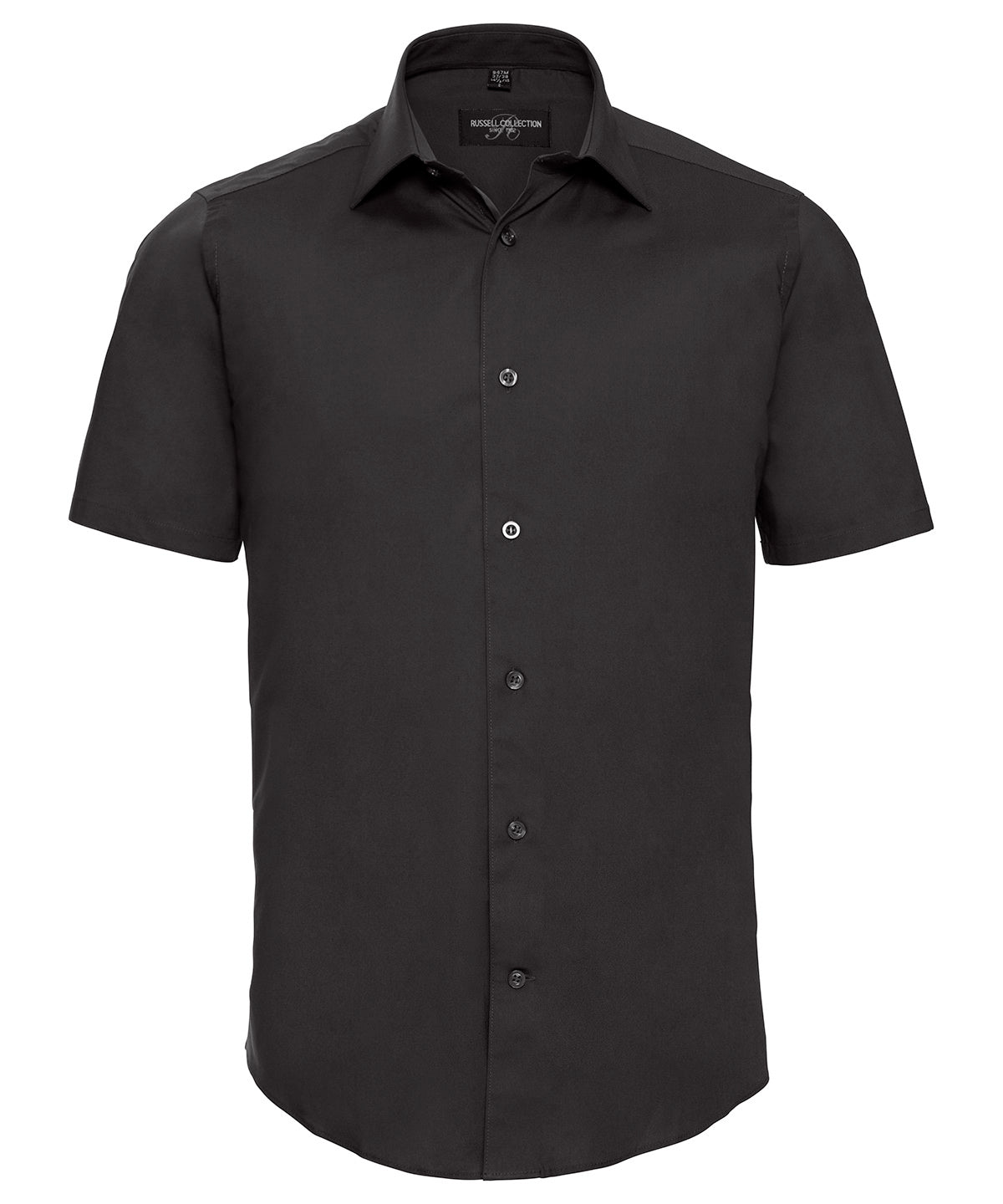 Short sleeve easycare fitted shirt - Black