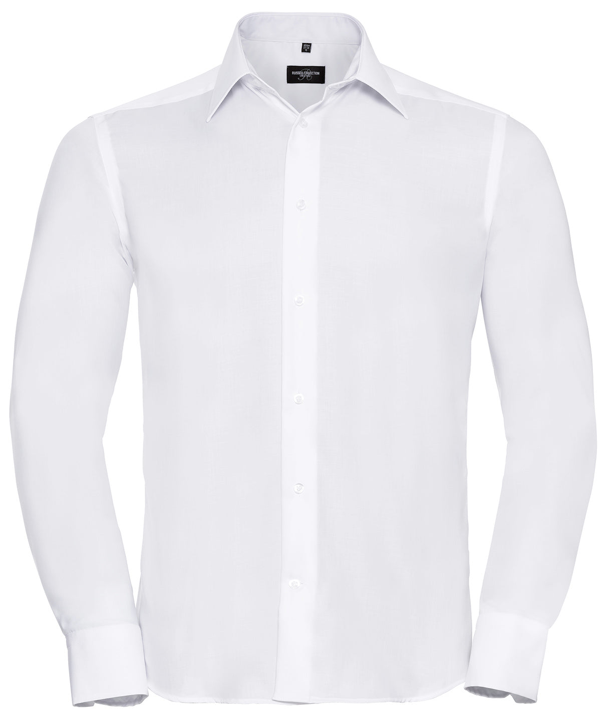 Long sleeve tailored ultimate non-iron shirt - White