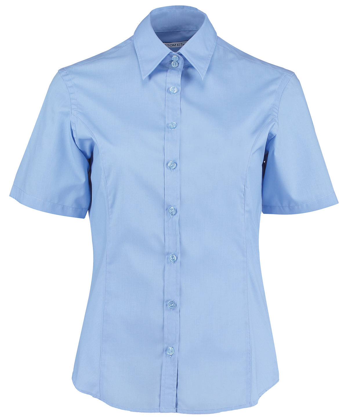 Business blouse short-sleeved (tailored fit) - Light Blue*