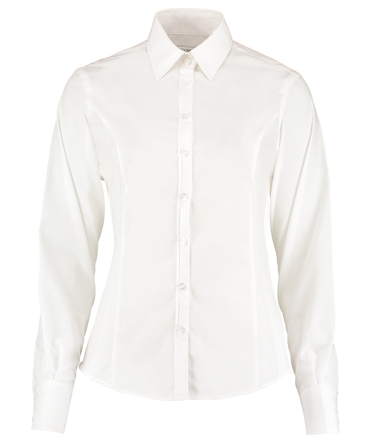 Business blouse long-sleeved (tailored fit) - White*