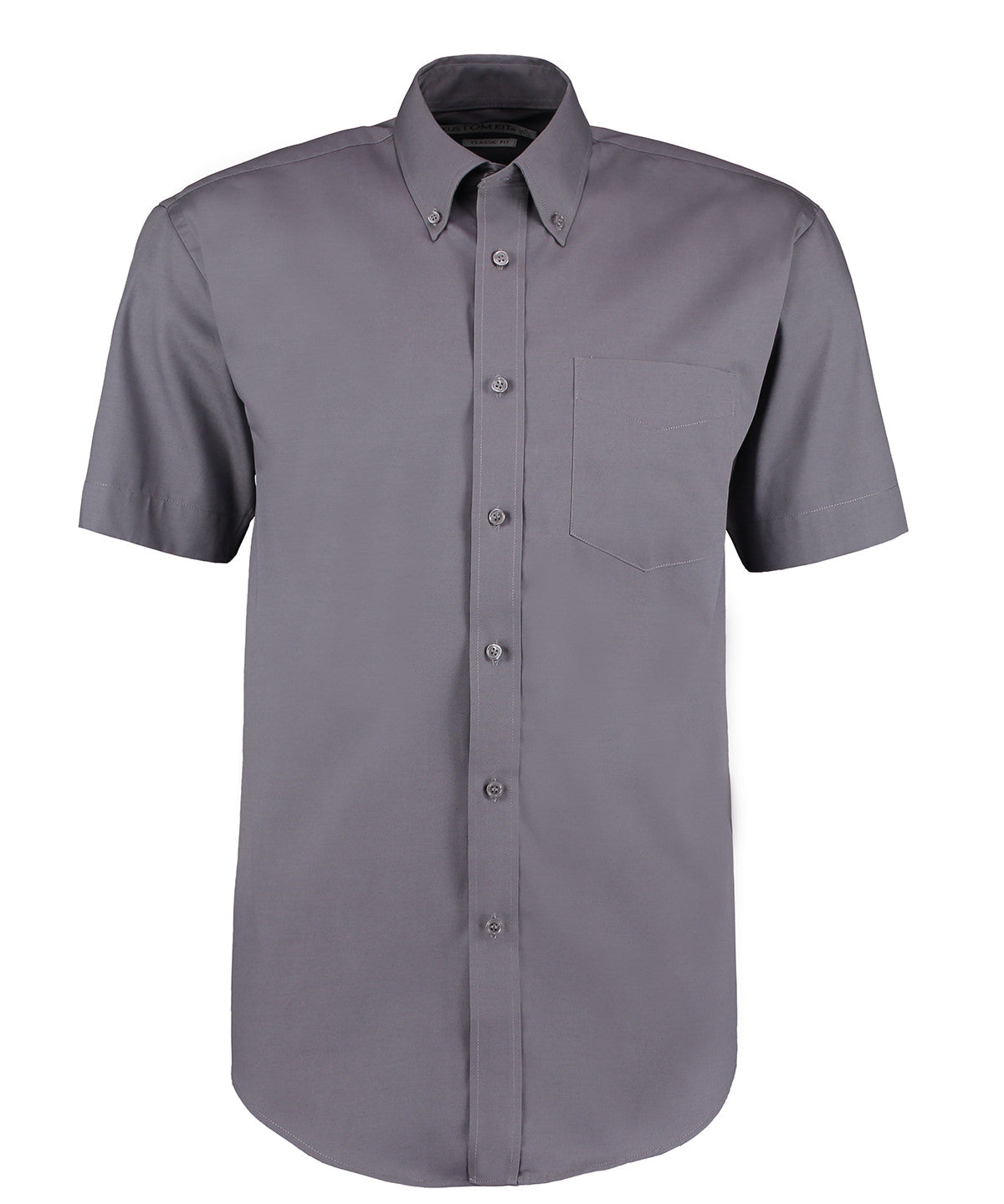 Corporate Oxford shirt short-sleeved (classic fit) - Charcoal