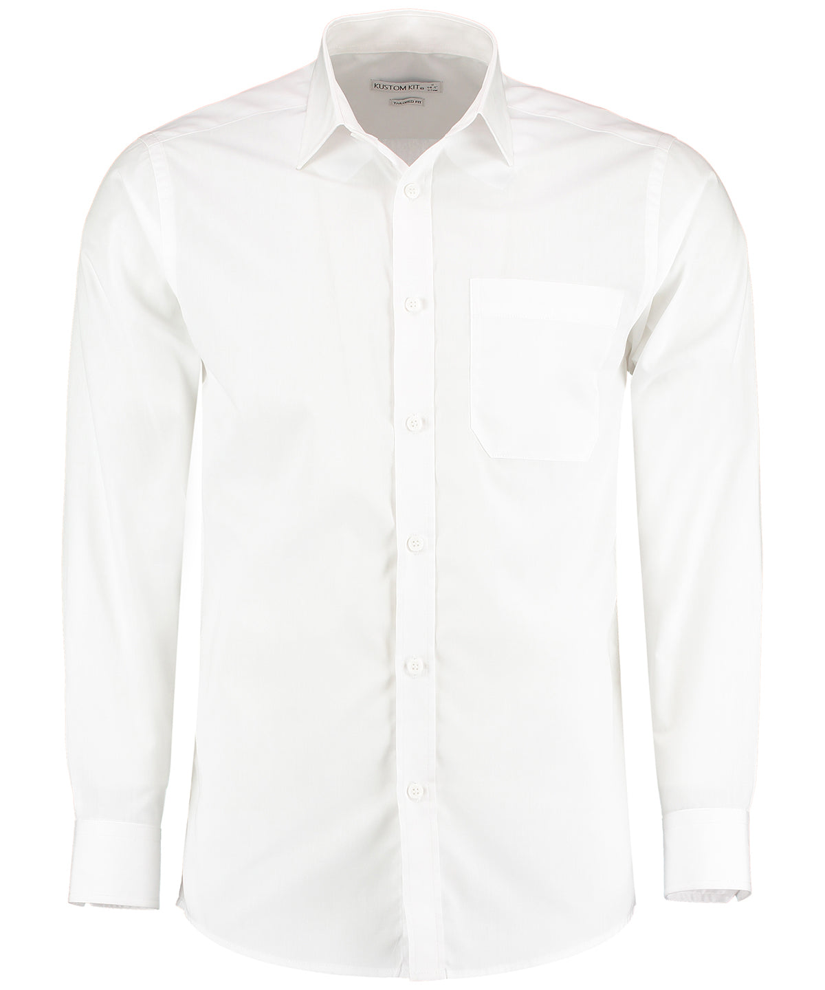 Poplin shirt long-sleeved (tailored fit) - White*