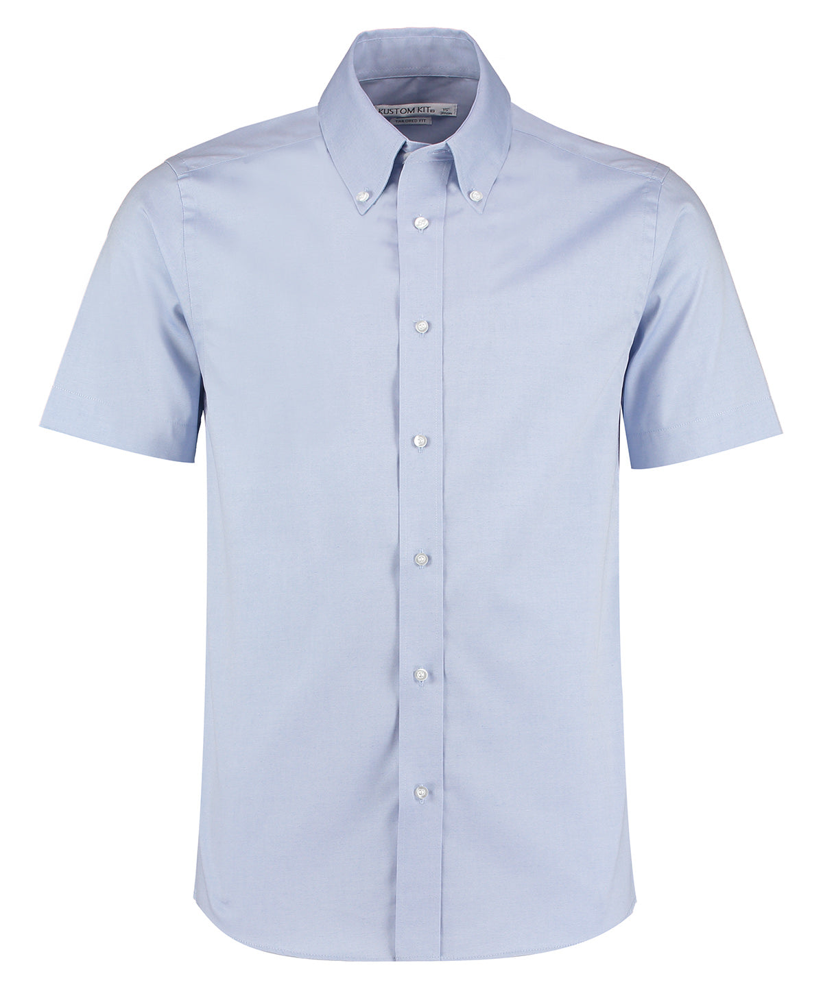 Premium Oxford shirt short-sleeved (tailored fit) - Light Blue*