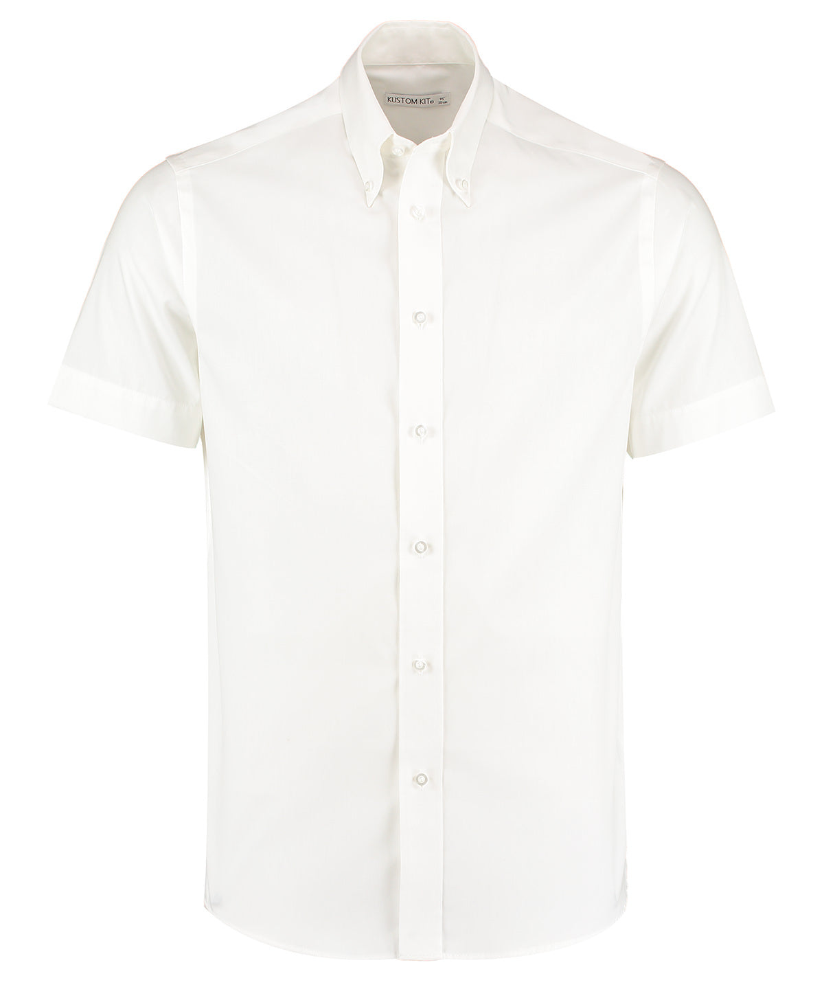 Premium Oxford shirt short-sleeved (tailored fit) - White*