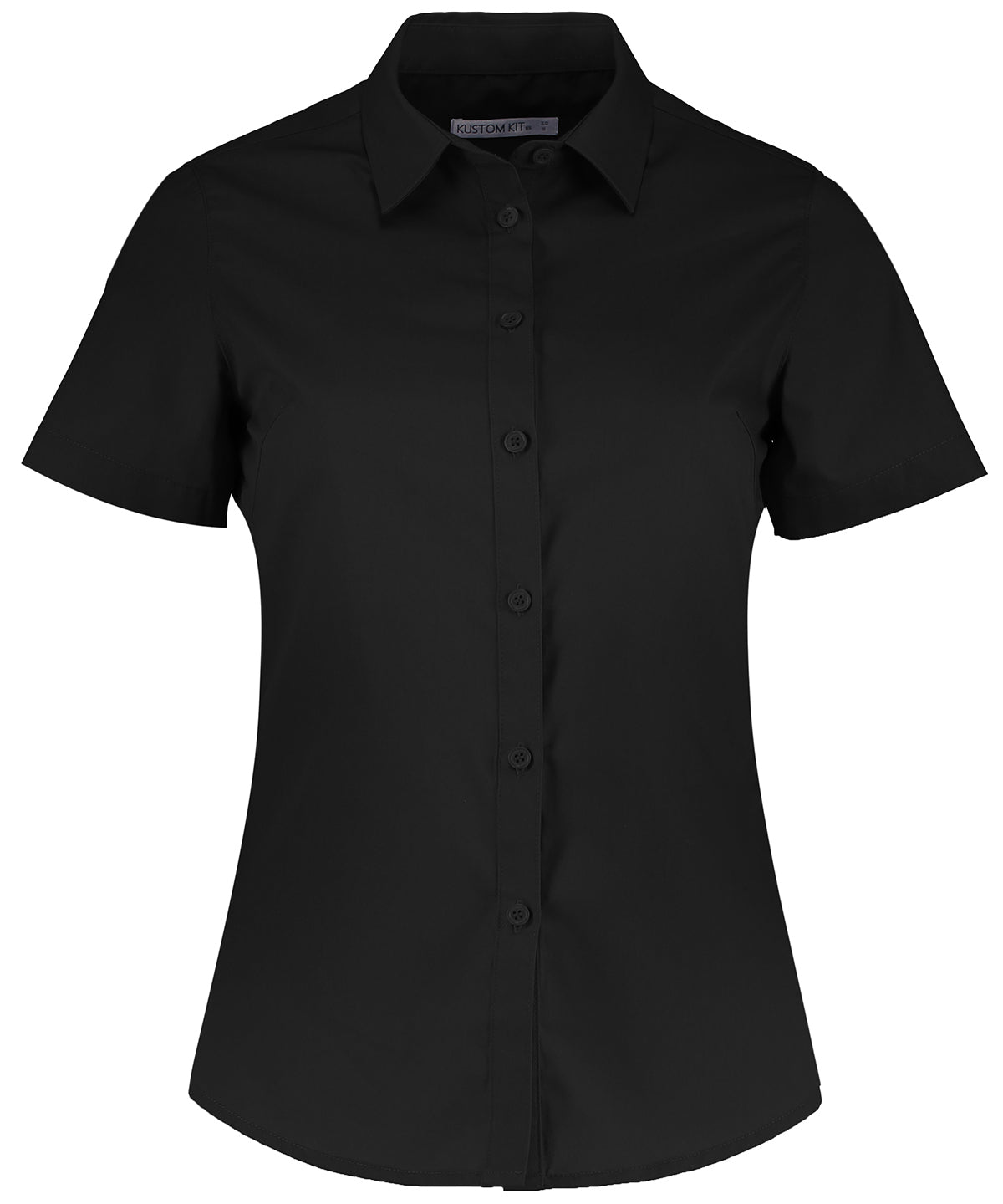 Women's poplin shirt short sleeve - Black