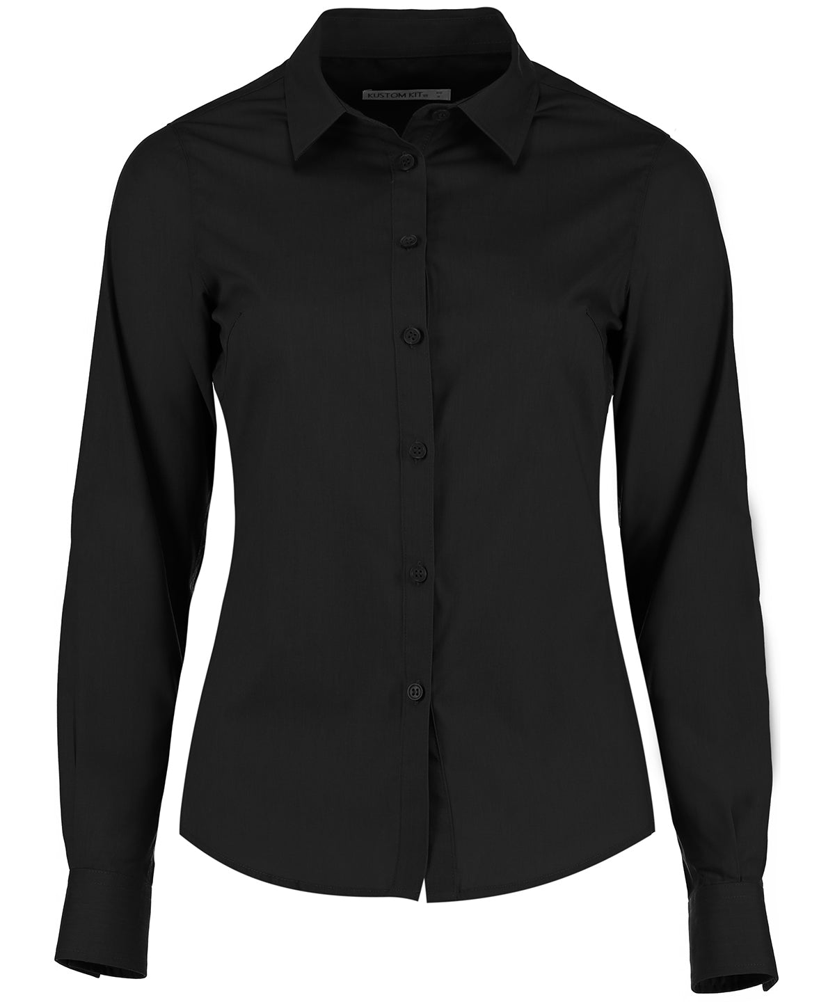 Women's poplin shirt long sleeve - Black