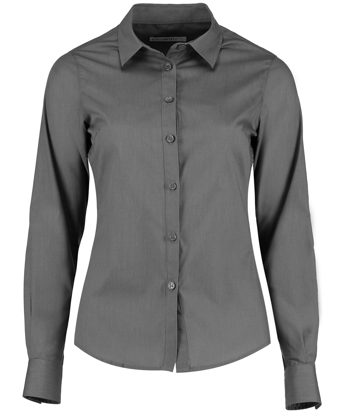Women's poplin shirt long sleeve - Graphite