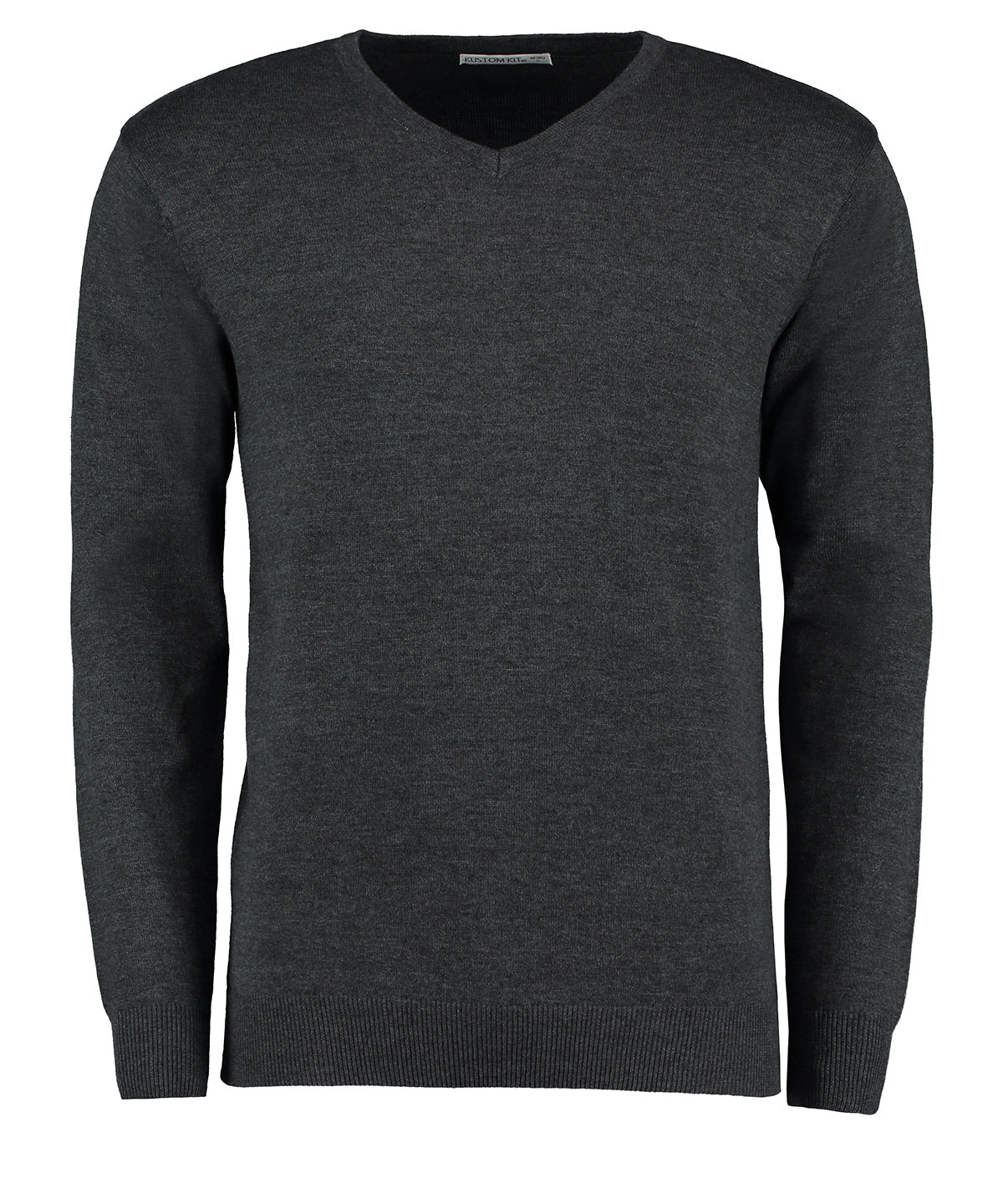 Arundel v-neck sweater long sleeve (classic fit) - Graphite