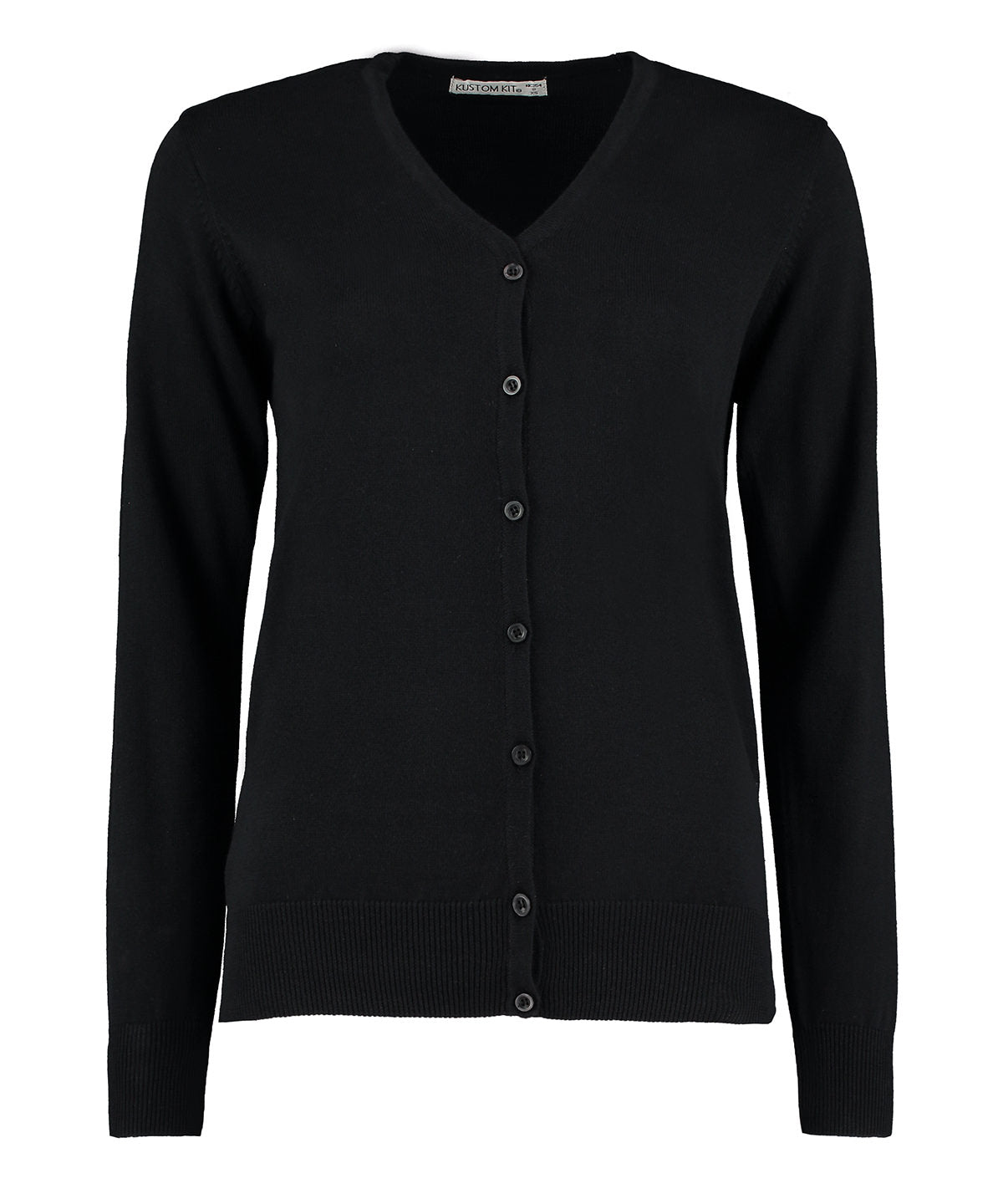 Women's Arundel v-neck cardigan long sleeve (classic fit) - Black