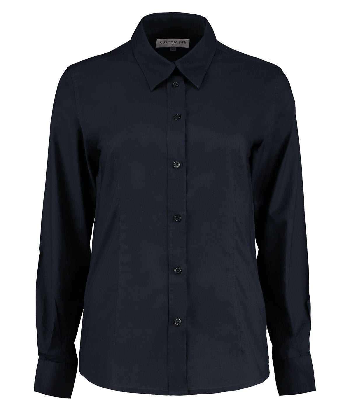 Women's workplace Oxford blouse long-sleeved (tailored fit) - French Navy