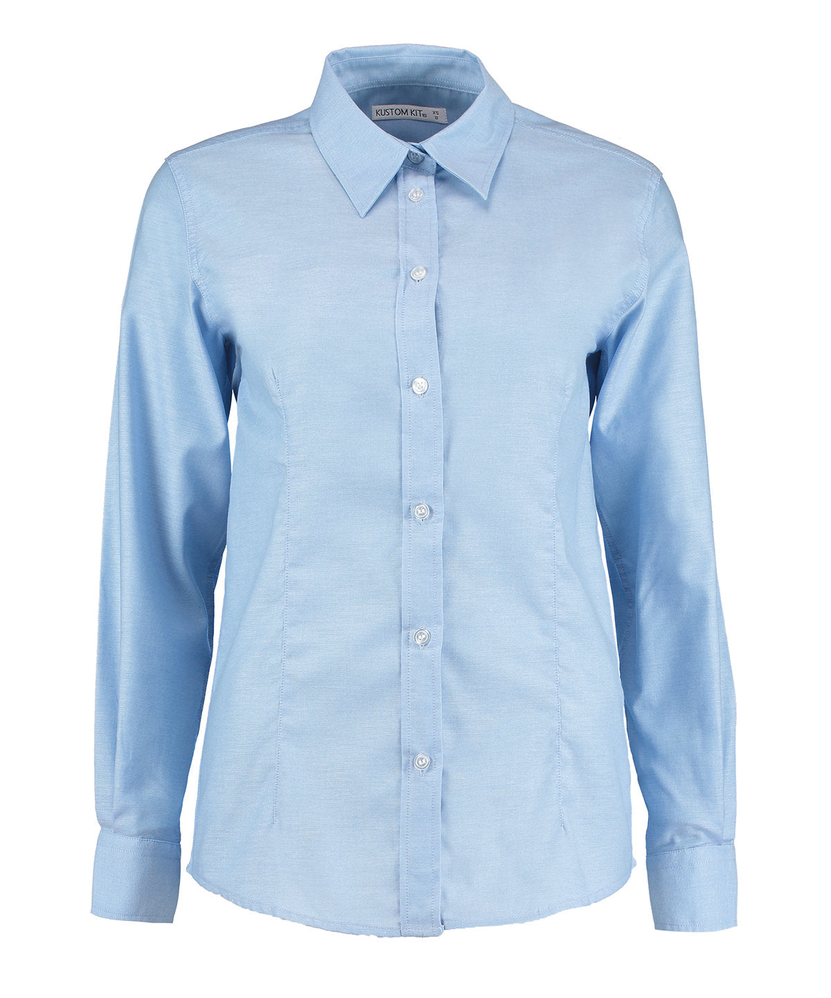 Women's workplace Oxford blouse long-sleeved (tailored fit) - Light Blue