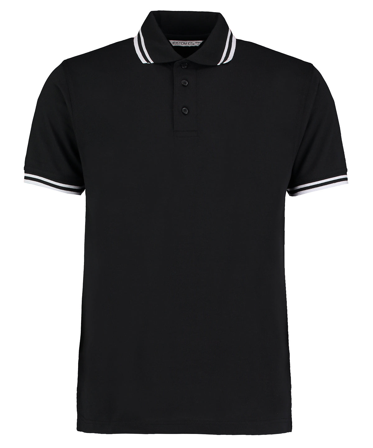 Tipped collar polo (classic fit) - Black/White