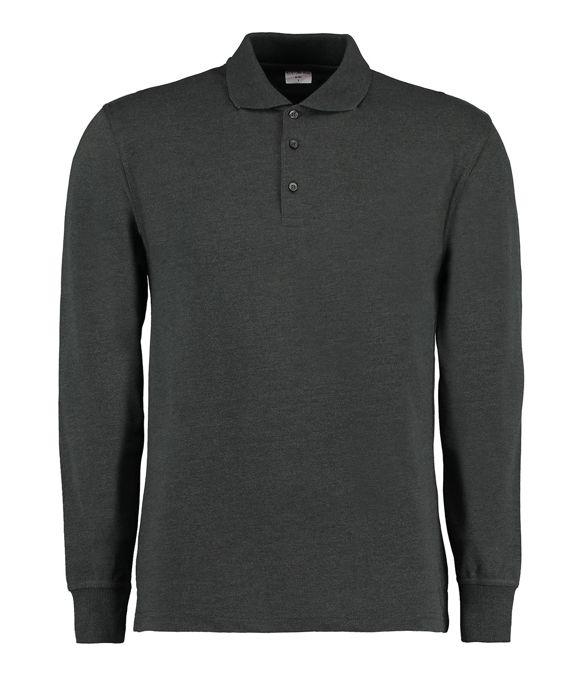 Piqué polo long-sleeved (classic fit) - Graphite