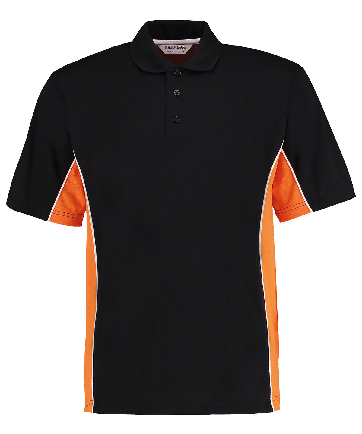 Track polo (classic fit) - Black/Orange/ White*