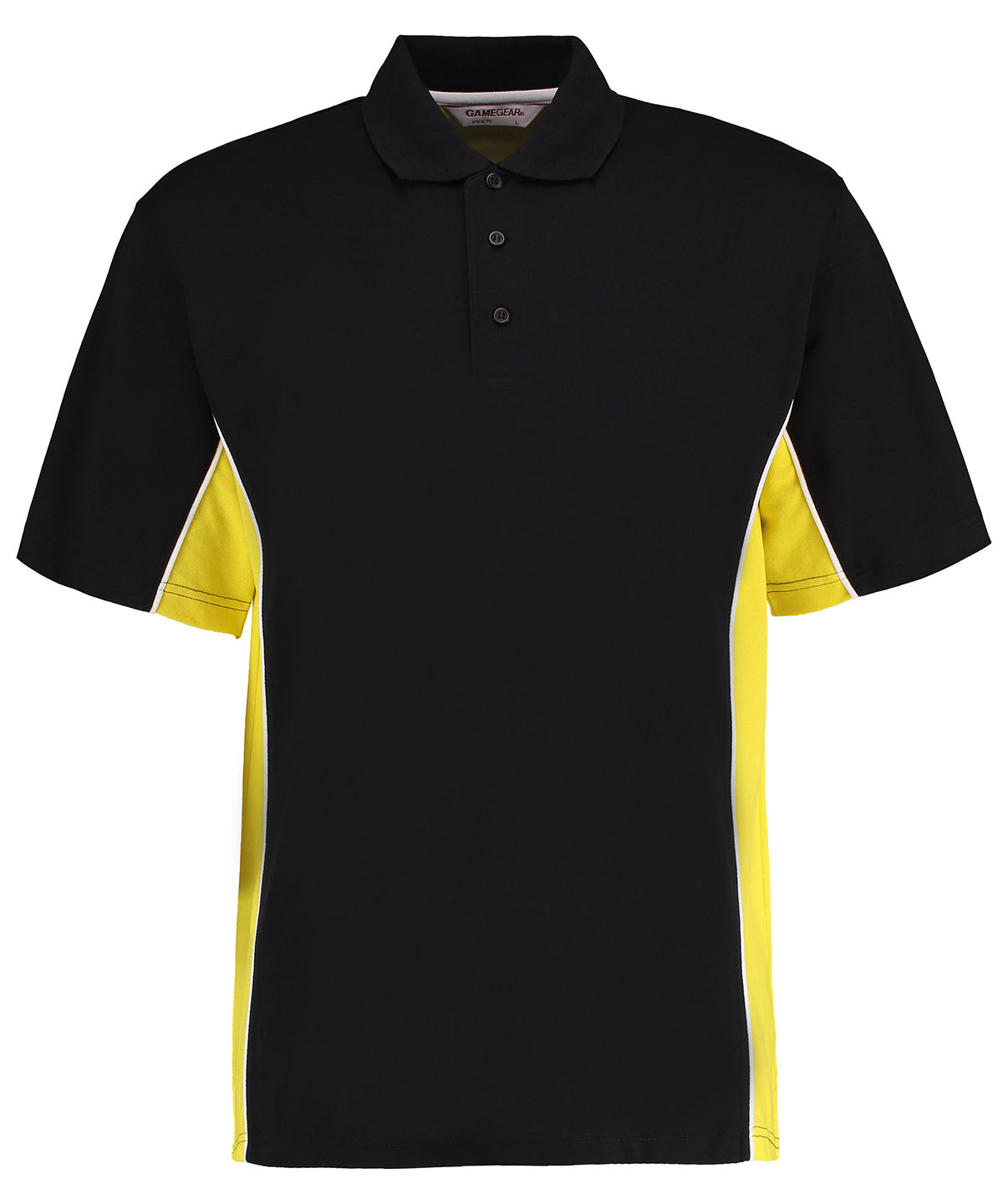 Track polo (classic fit) - Black/Yellow/White
