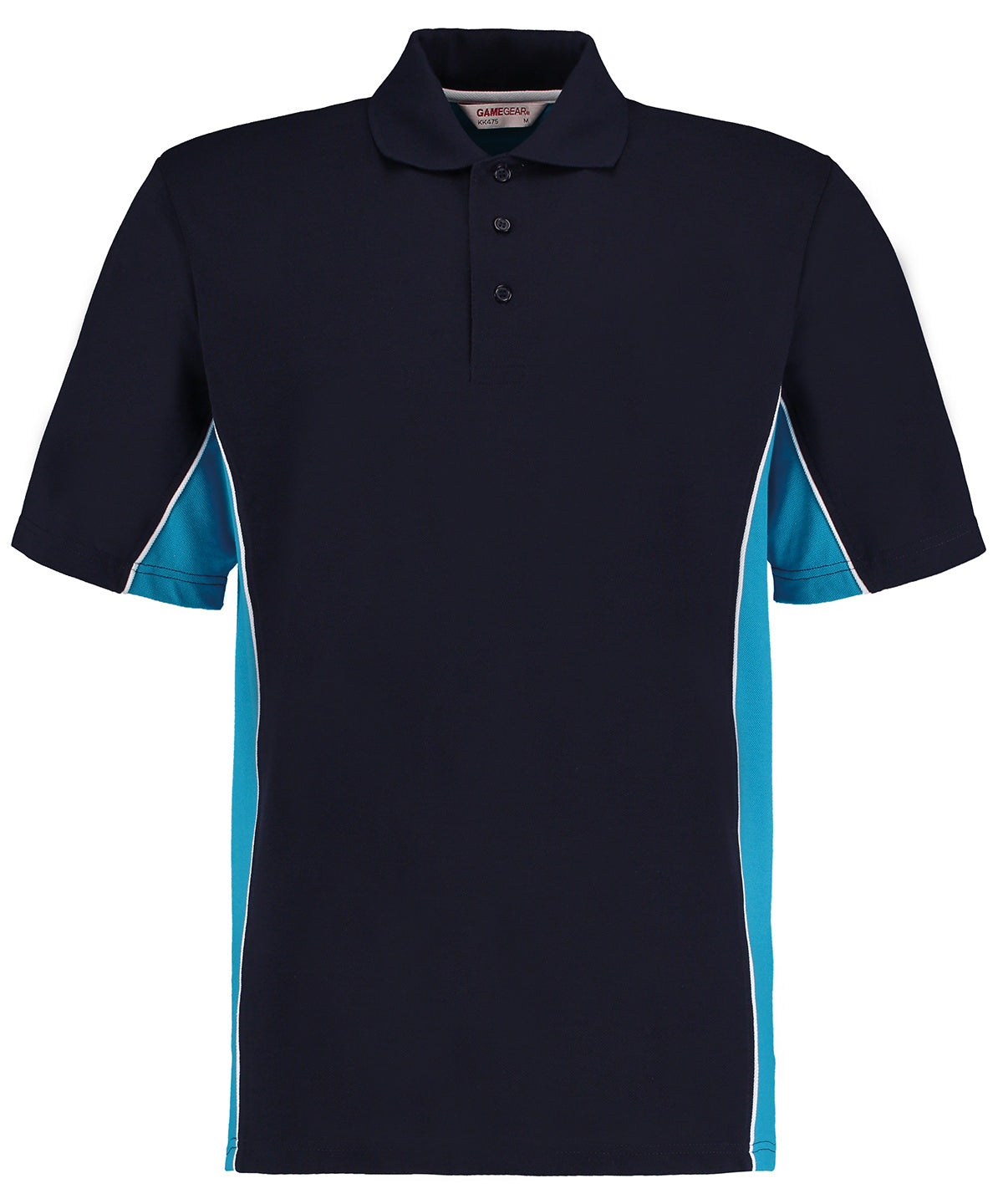 Track polo (classic fit) - Navy/Turquoise/ White