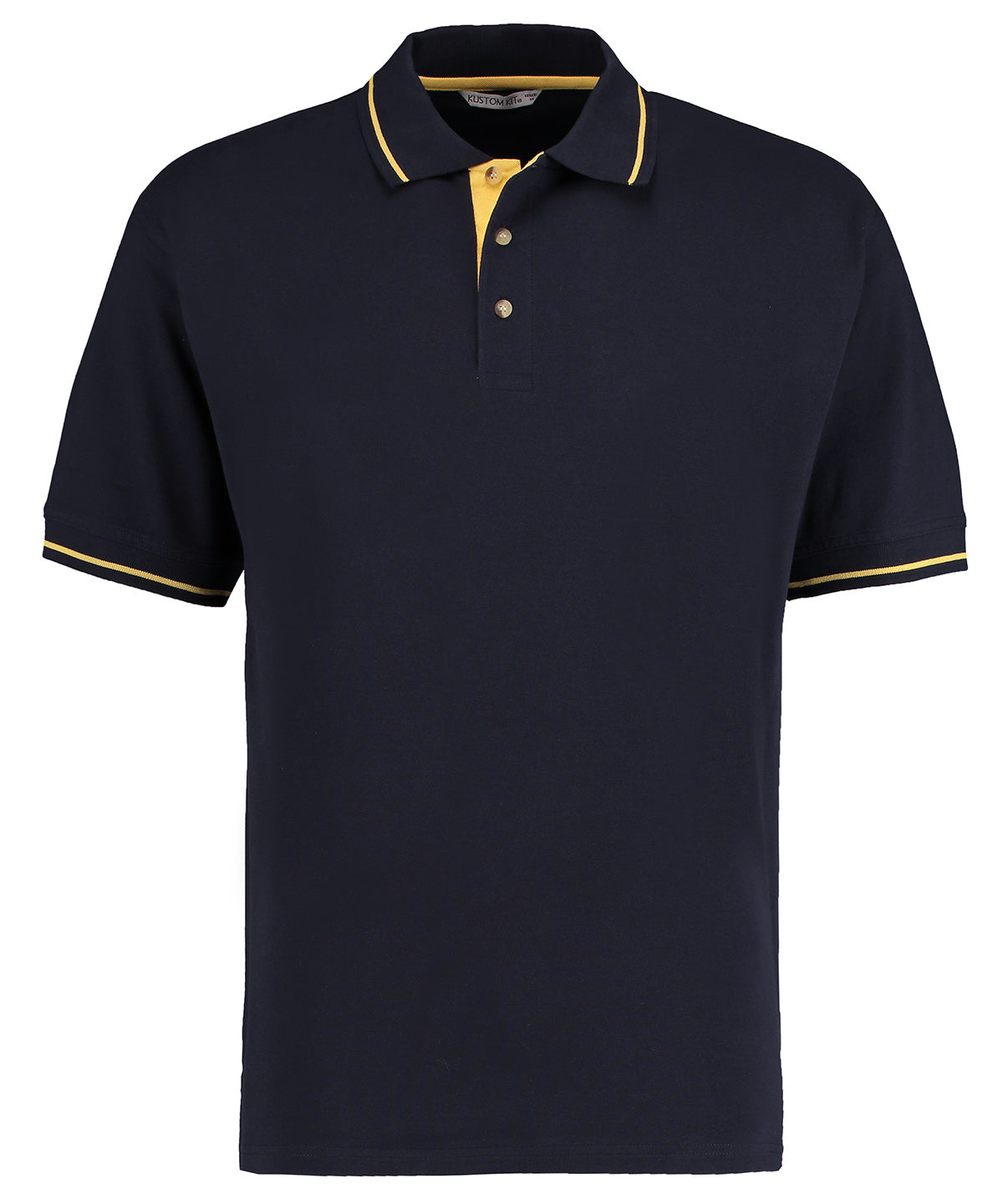 St Mellion polo (classic fit) - Navy/Sun Yellow