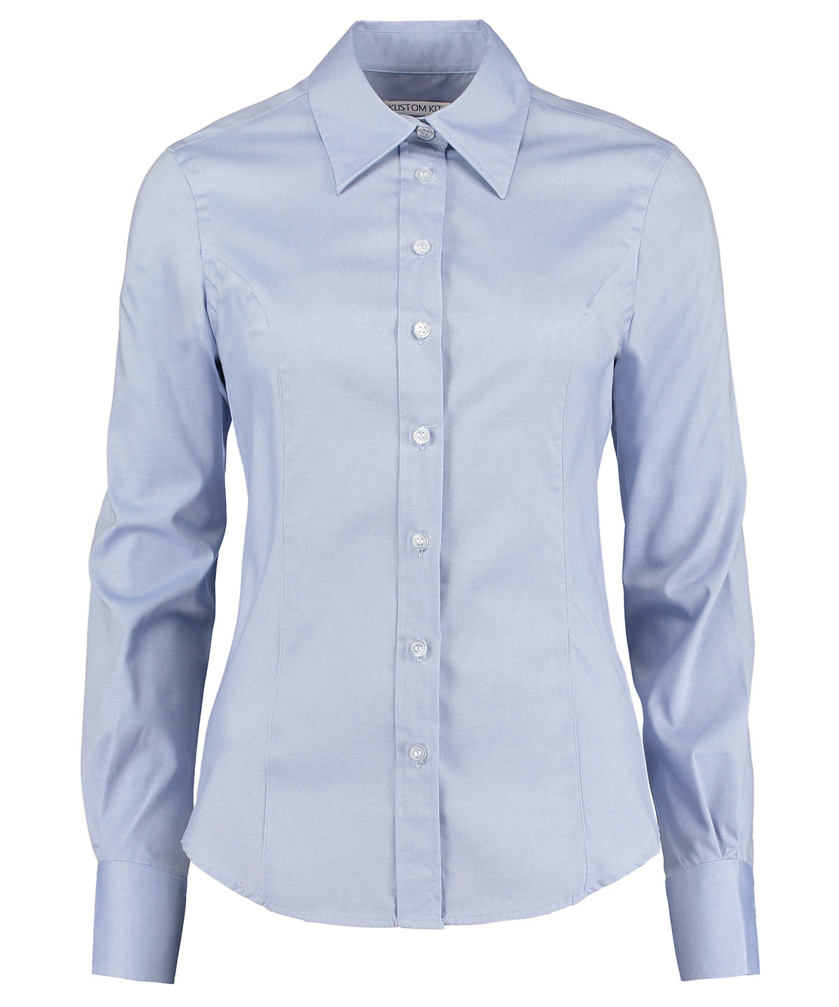 Women's corporate Oxford blouse long-sleeved (tailored fit) - Light Blue*