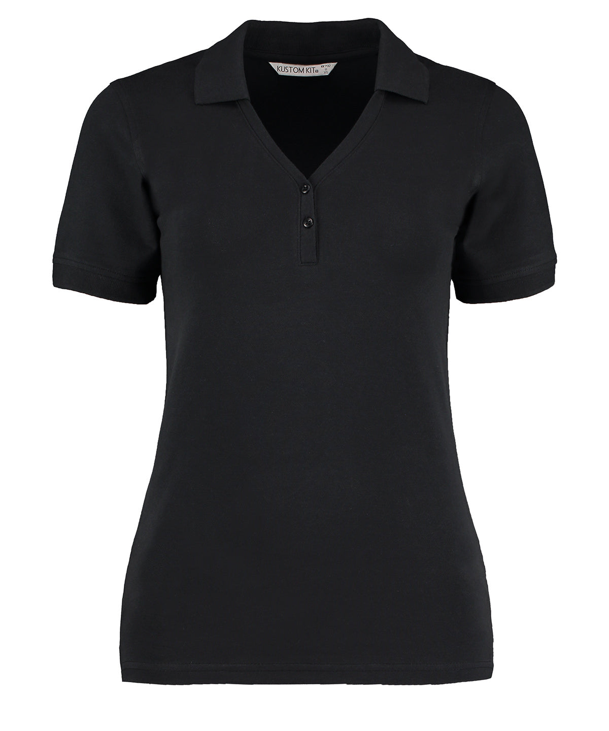 Sophia v-neck polo (regular fit) - Black