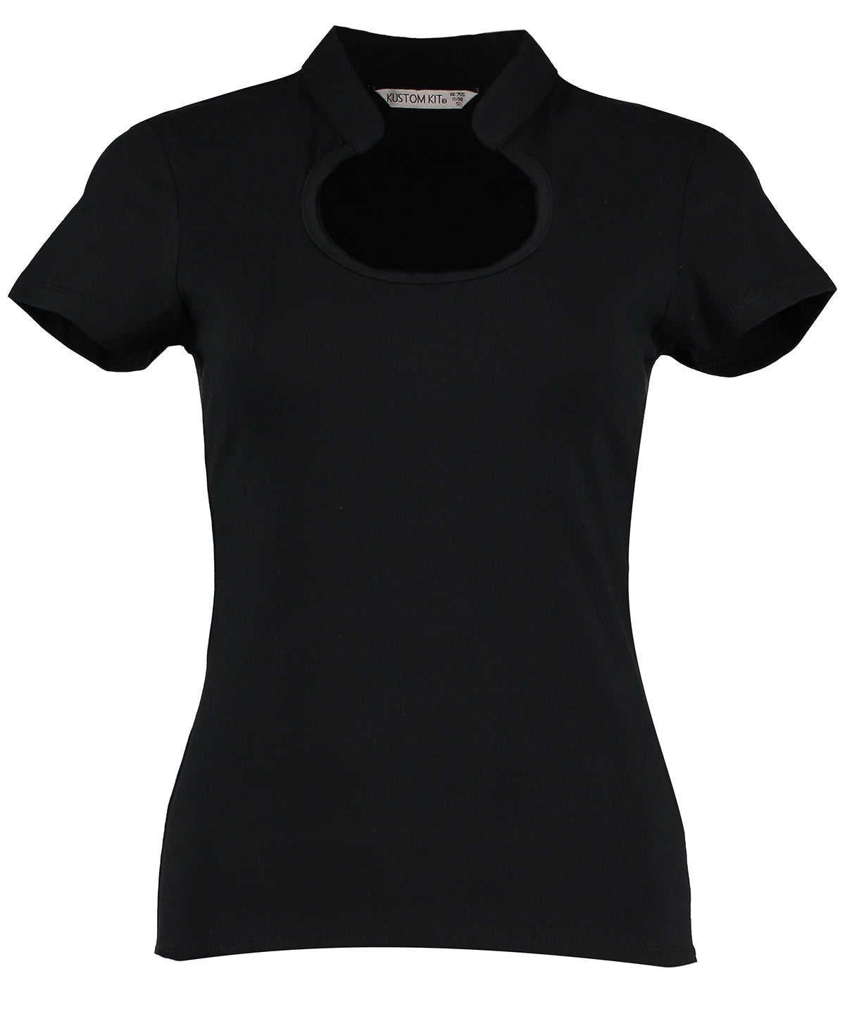 Women's corporate top keyhole neck (regular fit) - Black