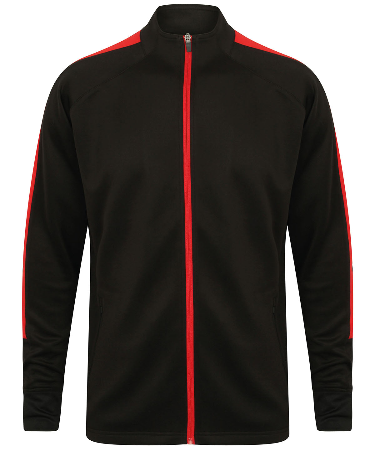 Knitted tracksuit top - Black/Red*