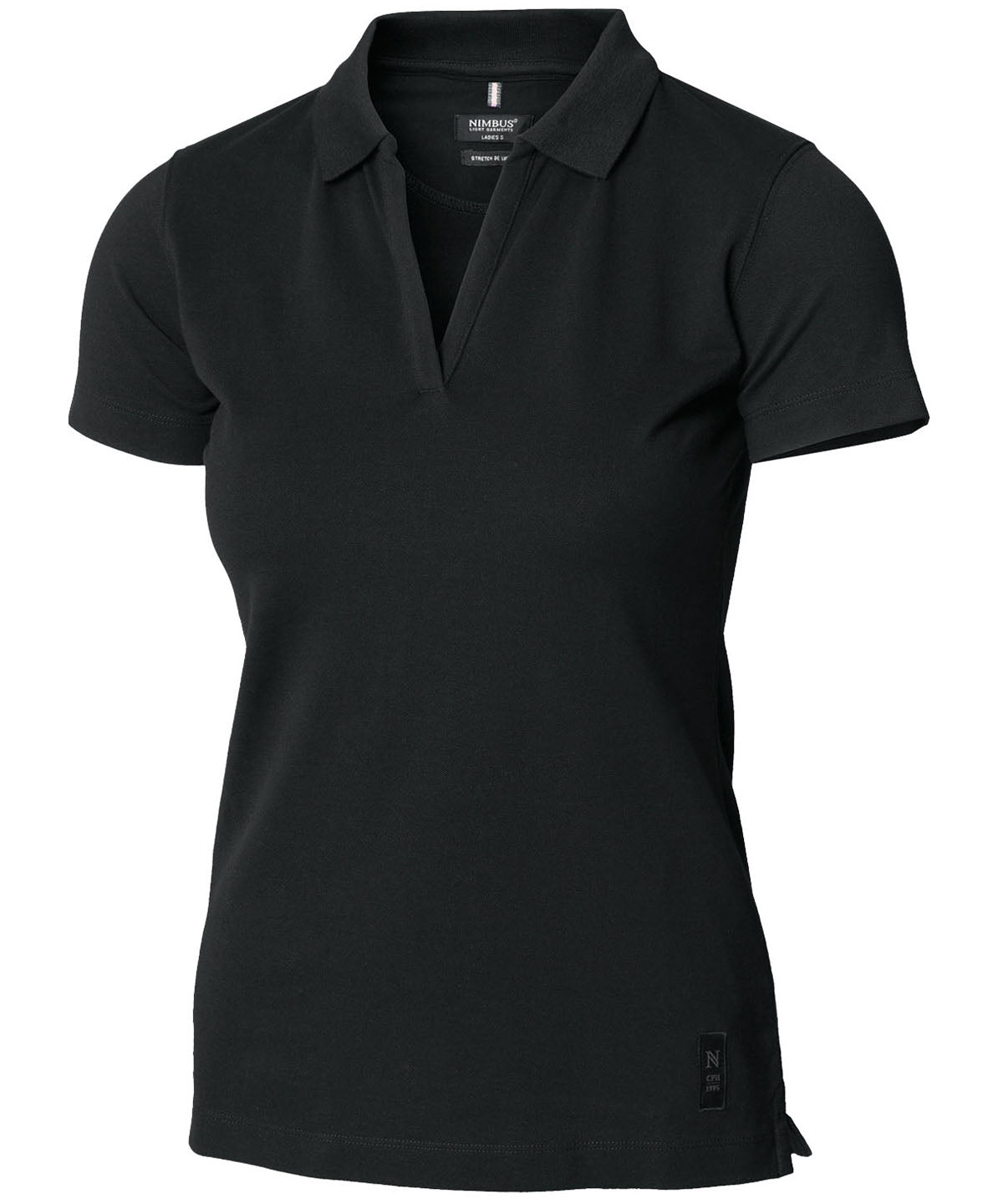 Women’s Harvard v-neck – stretch deluxe polo - Black