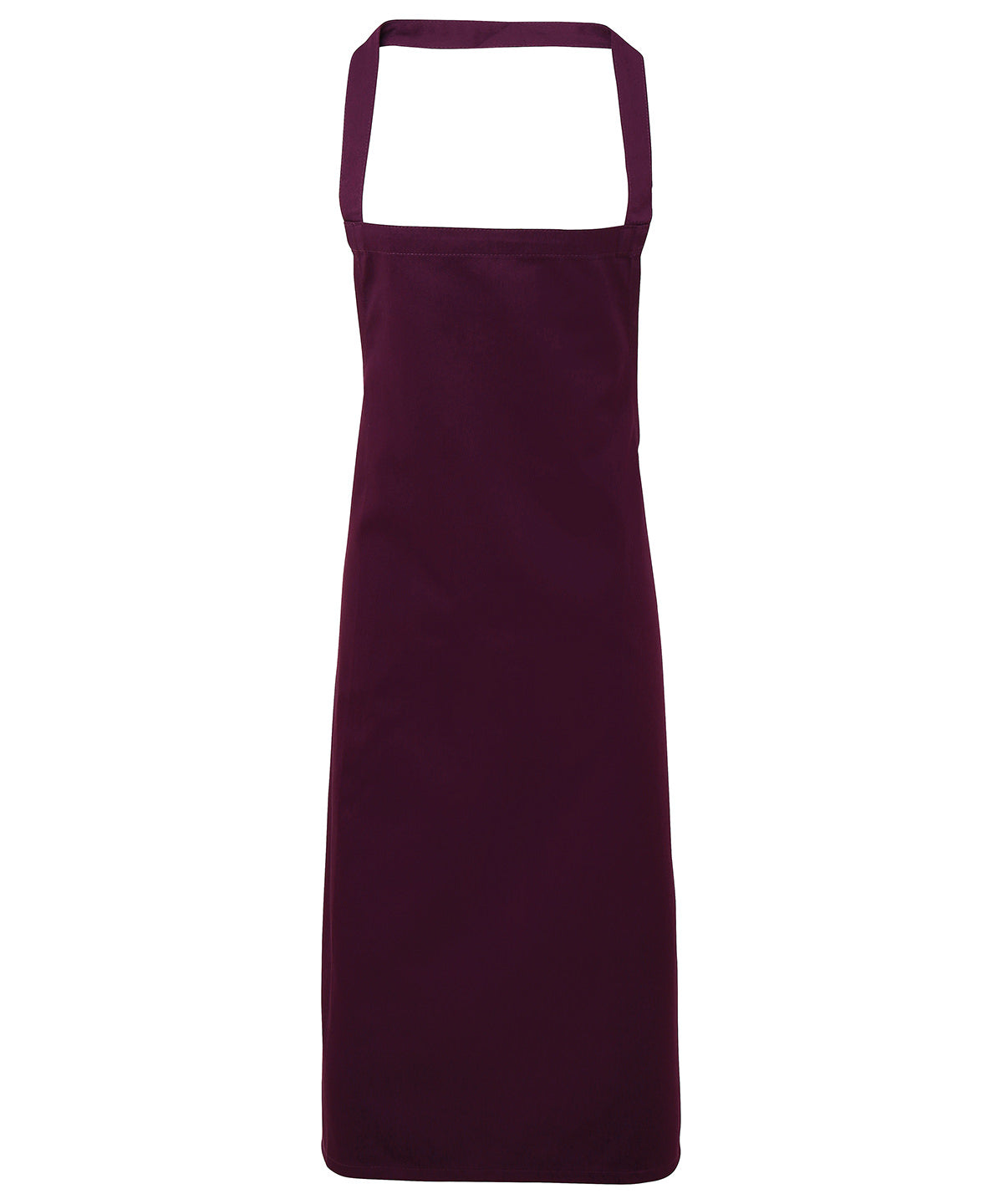 100% Organic Cotton Bib Apron - Aubergine