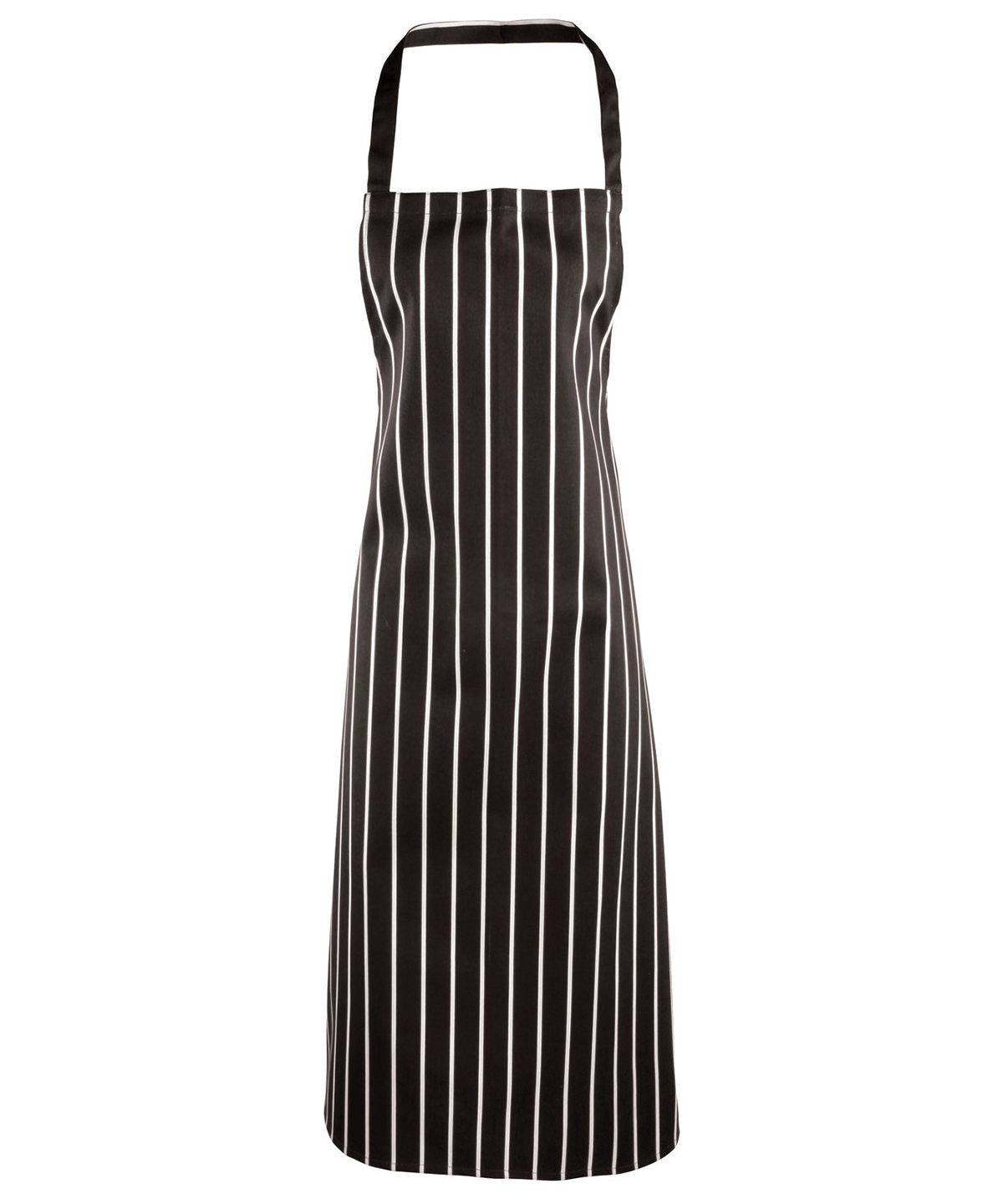 Striped bib apron - Black/White