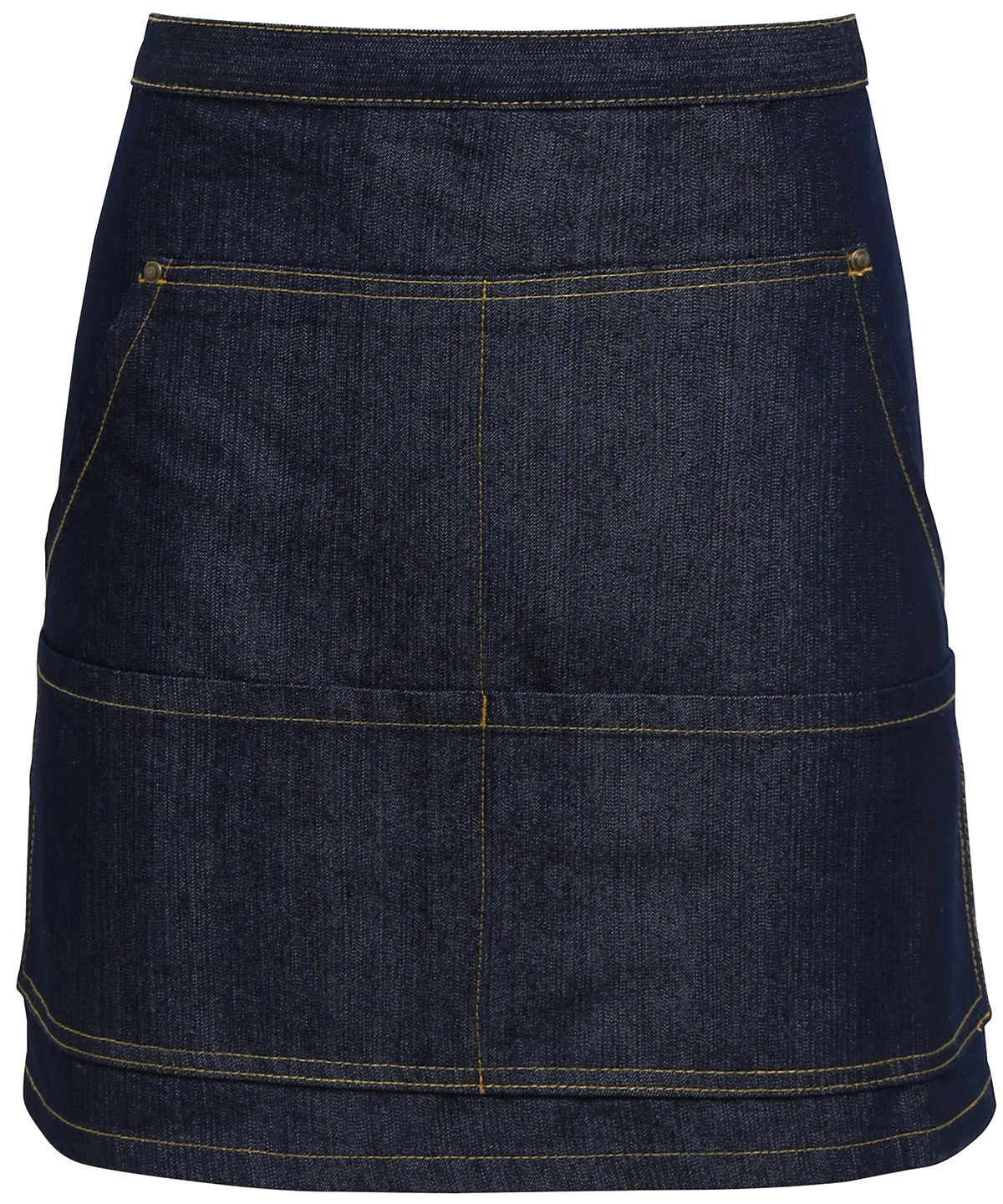 Jeans stitch denim waist apron - Indigo Denim
