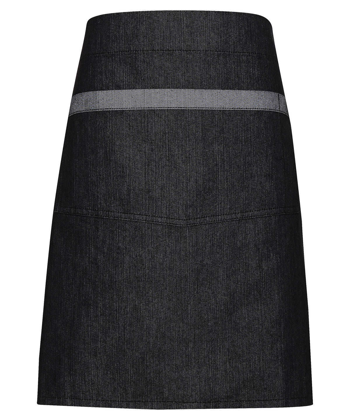 Domain contrast denim waist apron - Black Denim