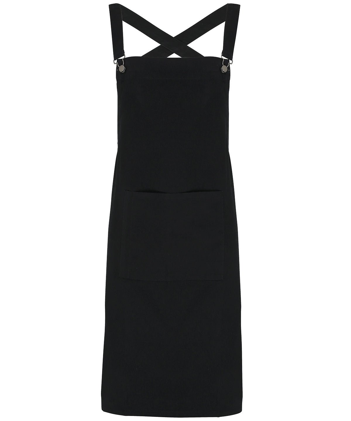 Cross back 'barista' bib apron - Black