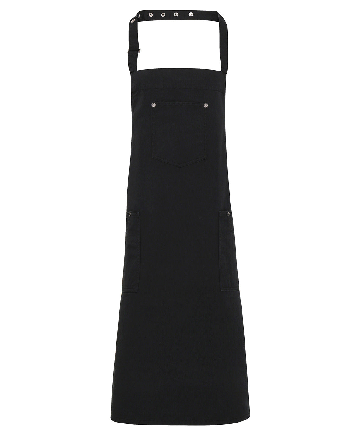 Chino cotton bib apron - Black