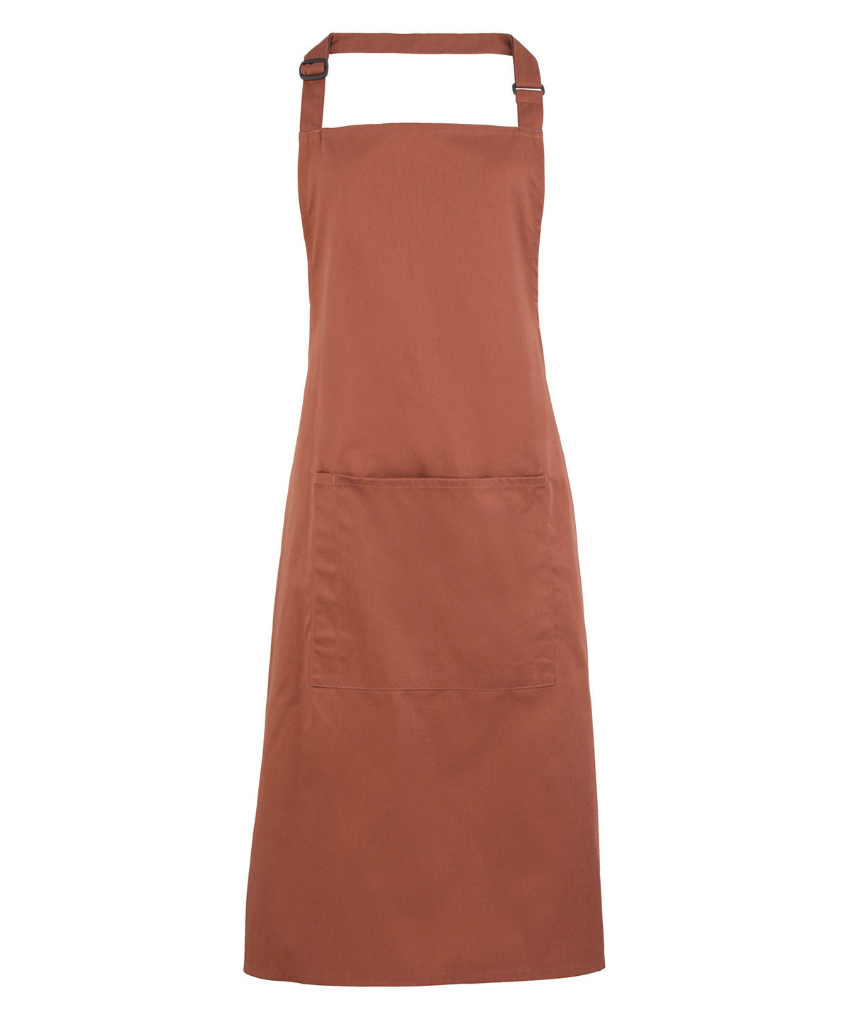 Colours bib apron with pocket - Chestnut