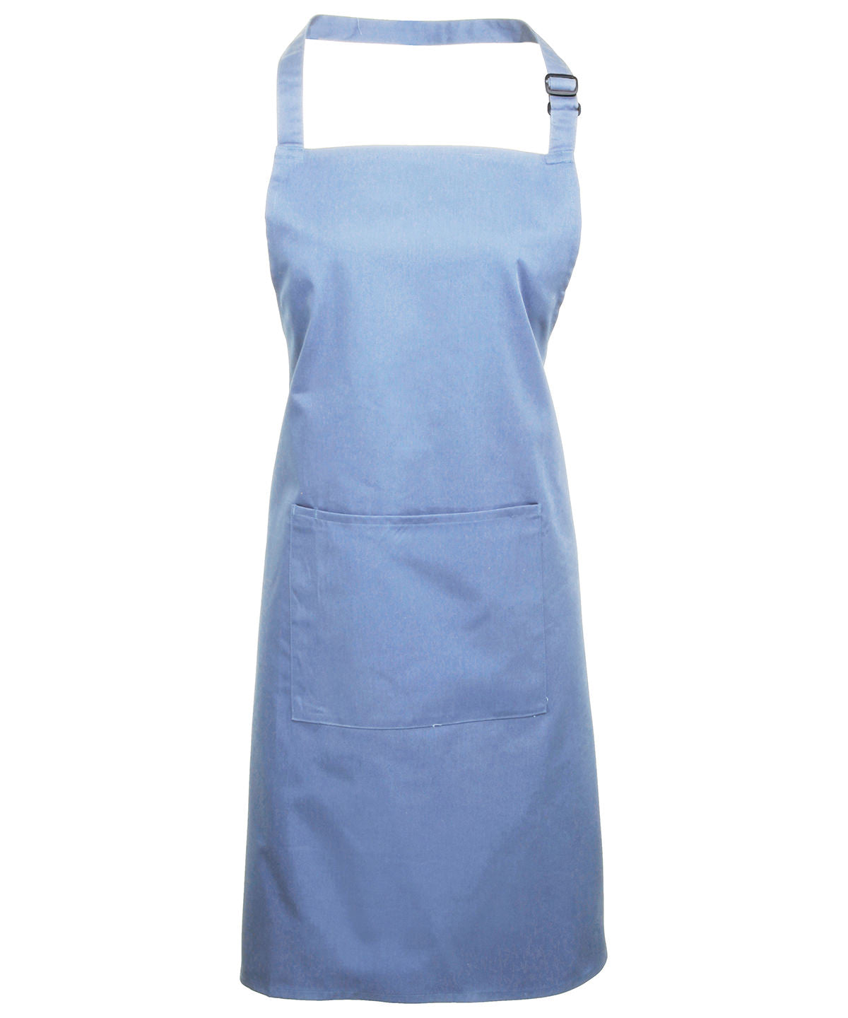 Colours bib apron with pocket - Mid Blue