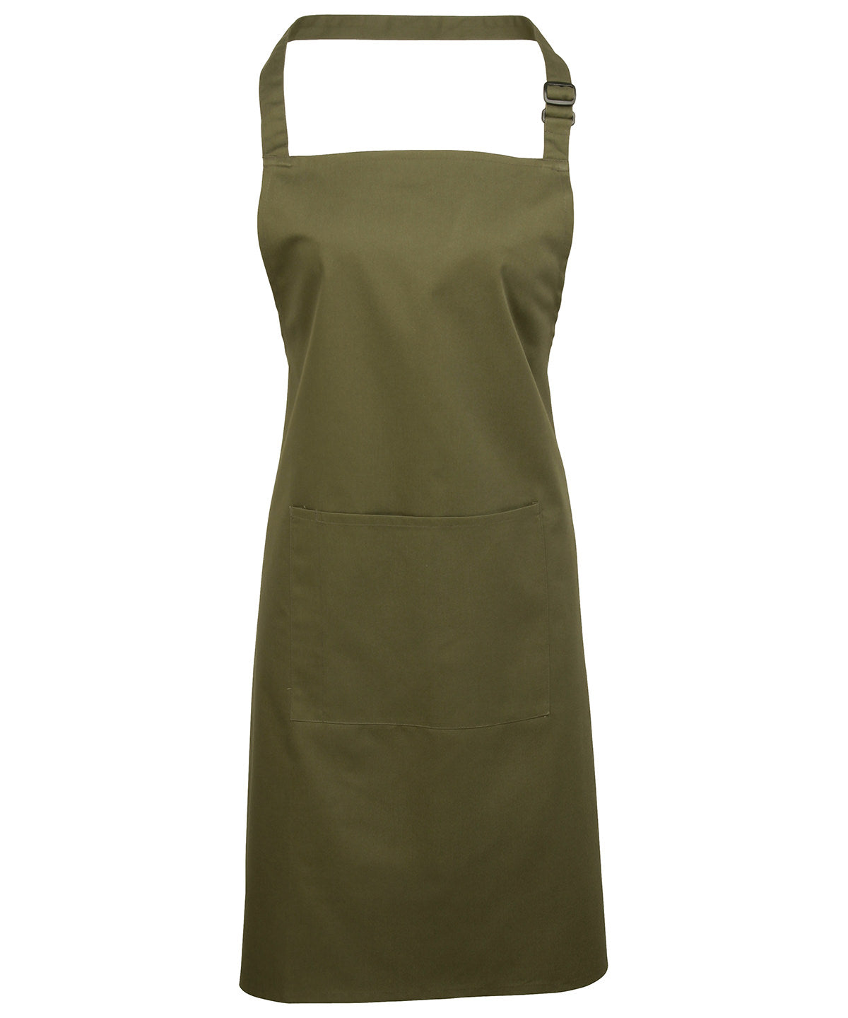 Colours bib apron with pocket - Olive
