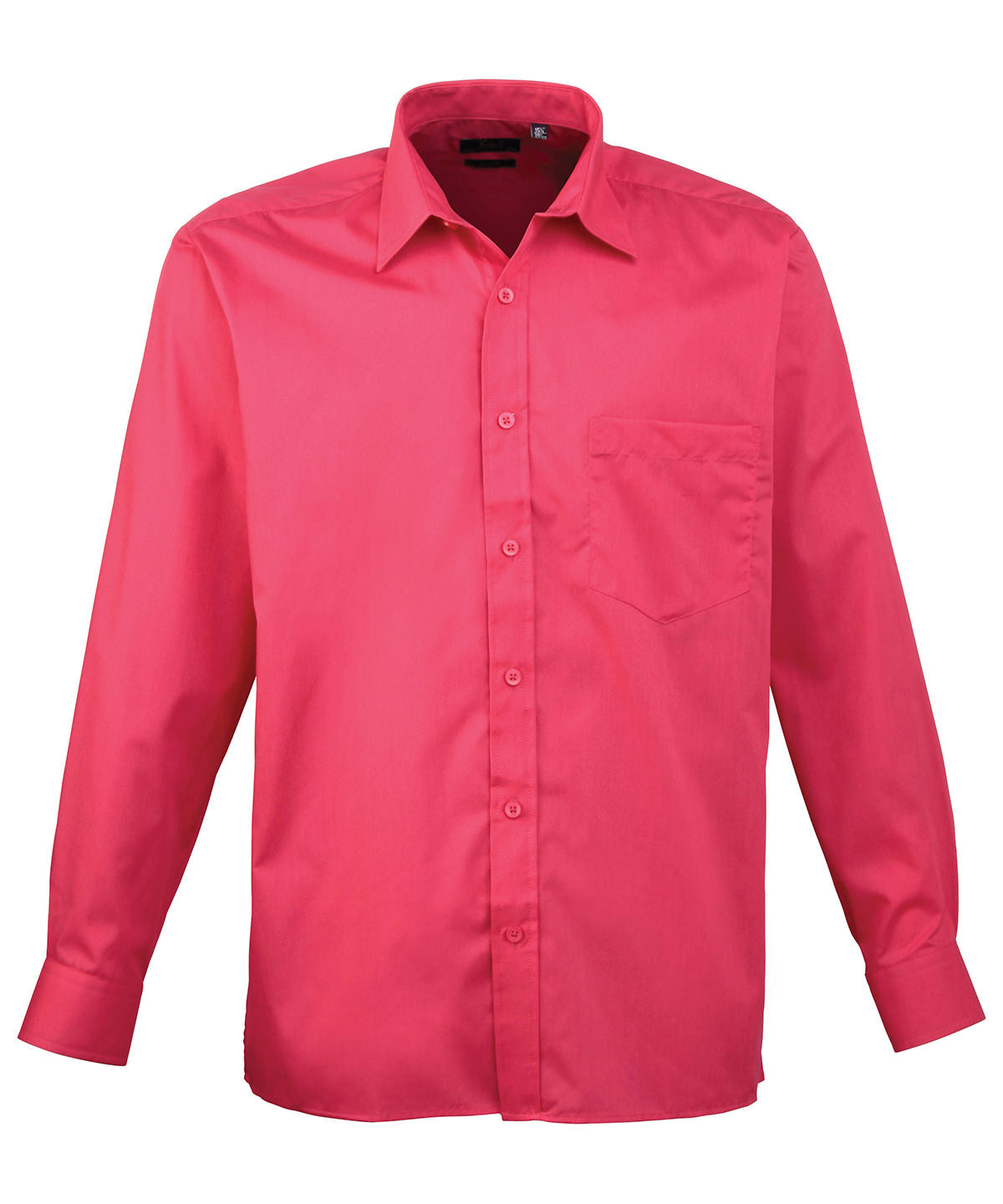 Long sleeve poplin shirt - Hot Pink