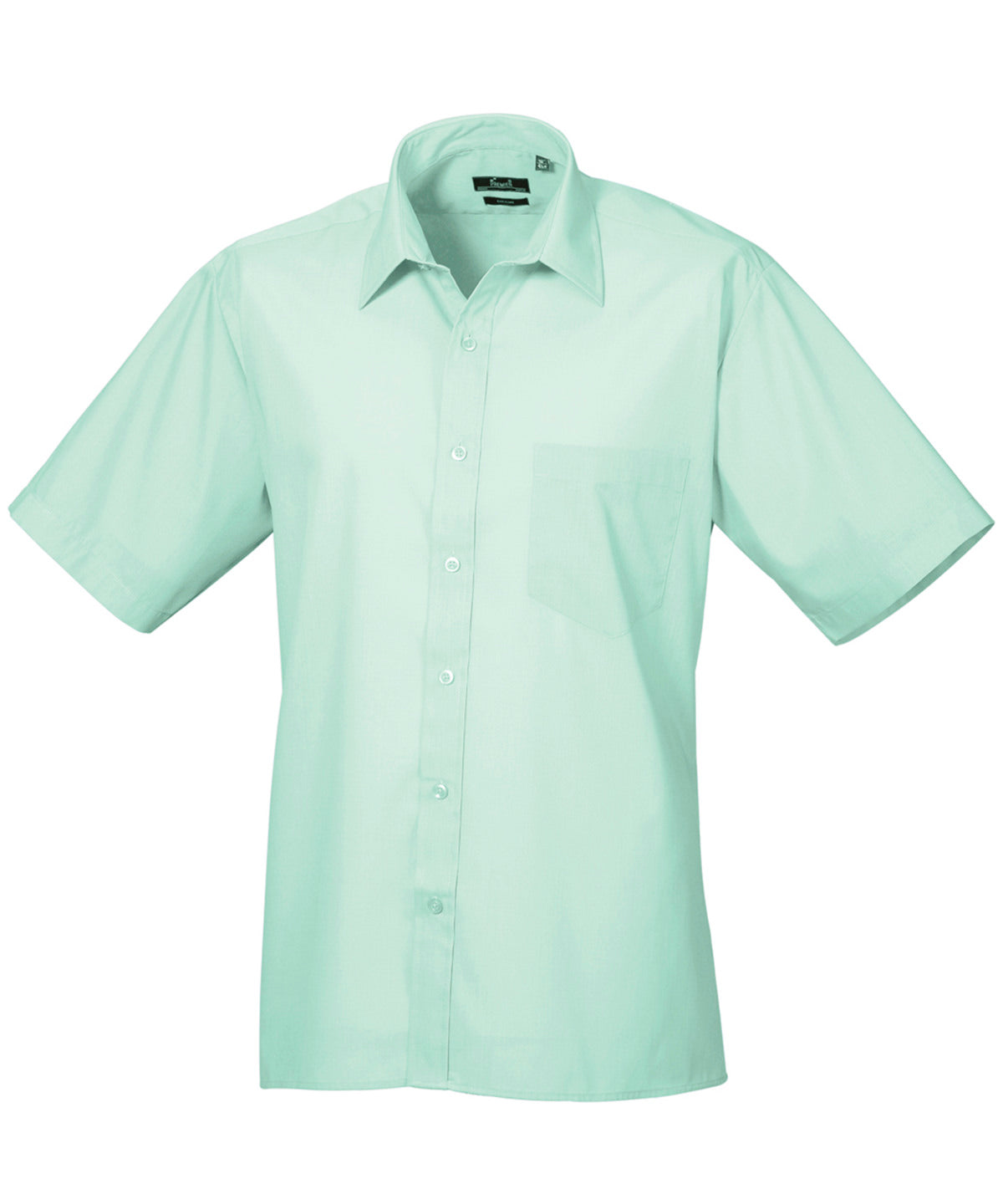 Short sleeve poplin shirt - Aqua