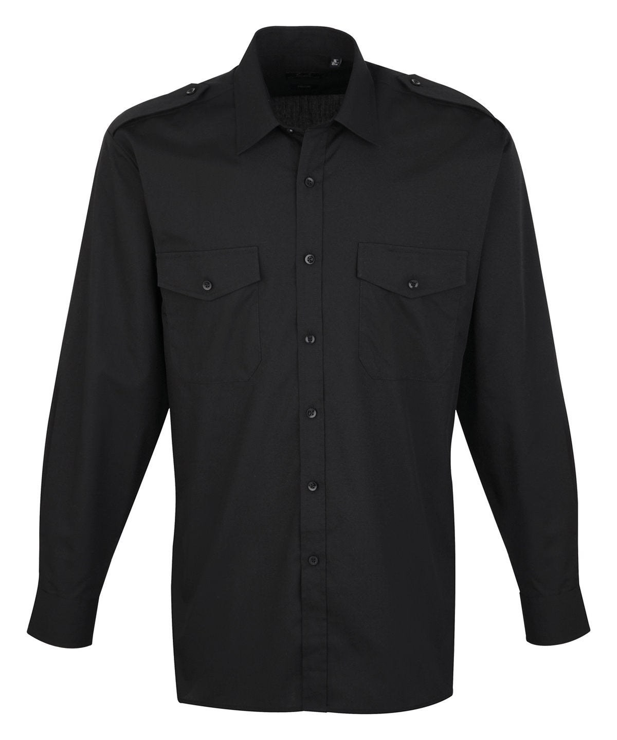 Long sleeve pilot shirt - Black