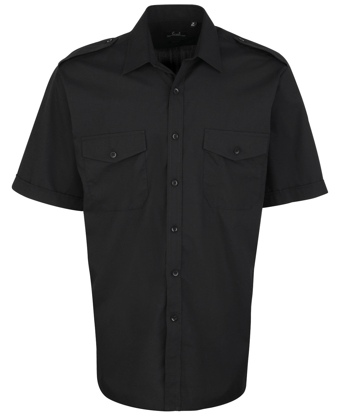 Short sleeve pilot shirt - Black