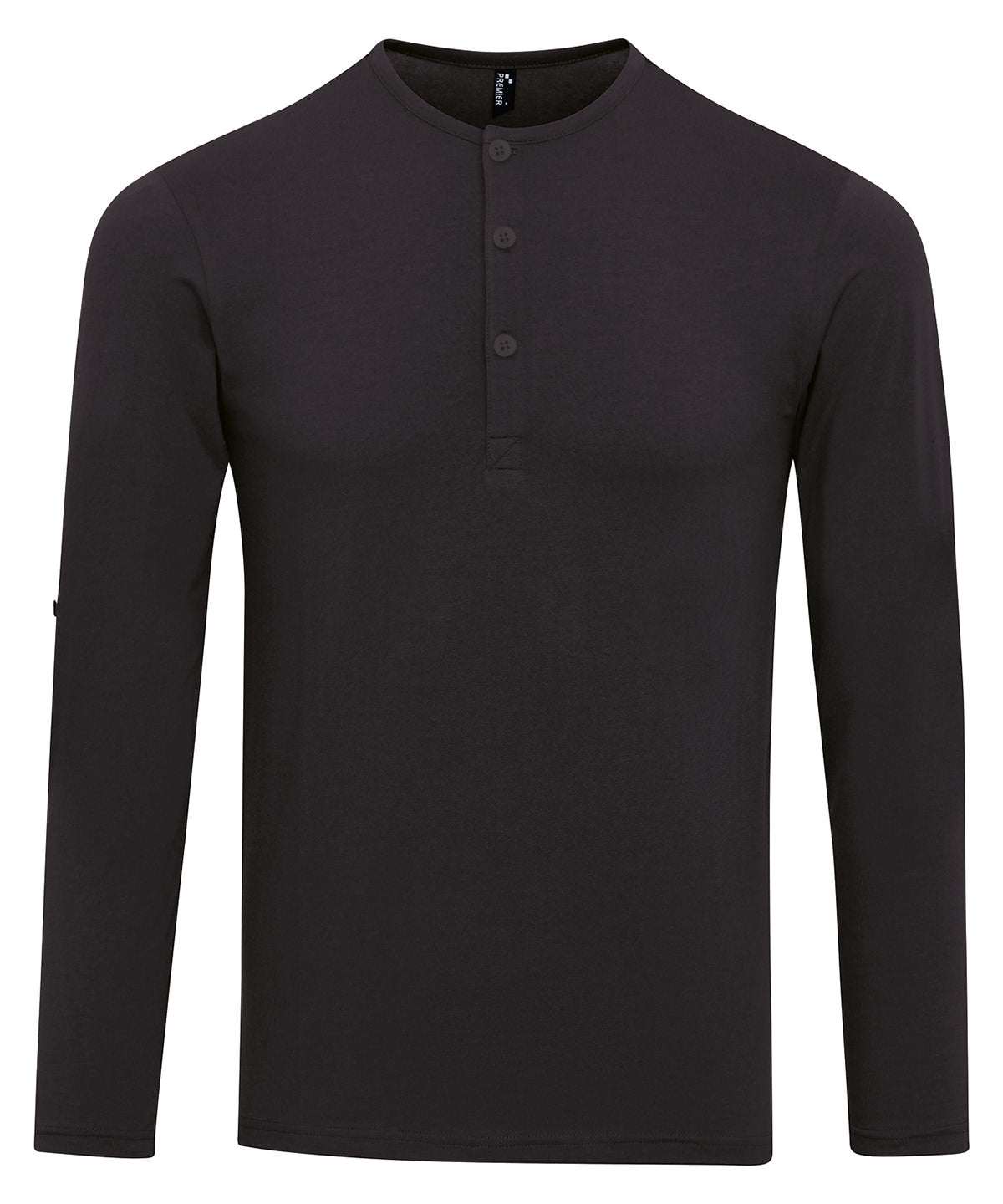 Long John roll-sleeve tee - Black