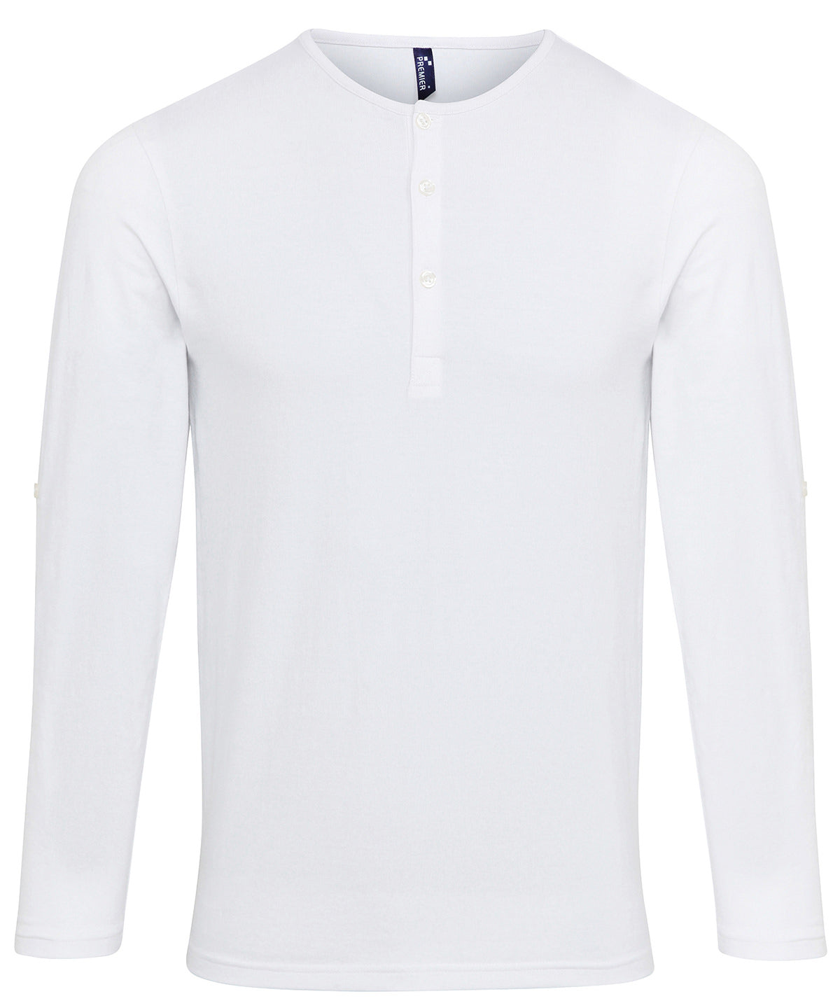 Long John roll-sleeve tee - White