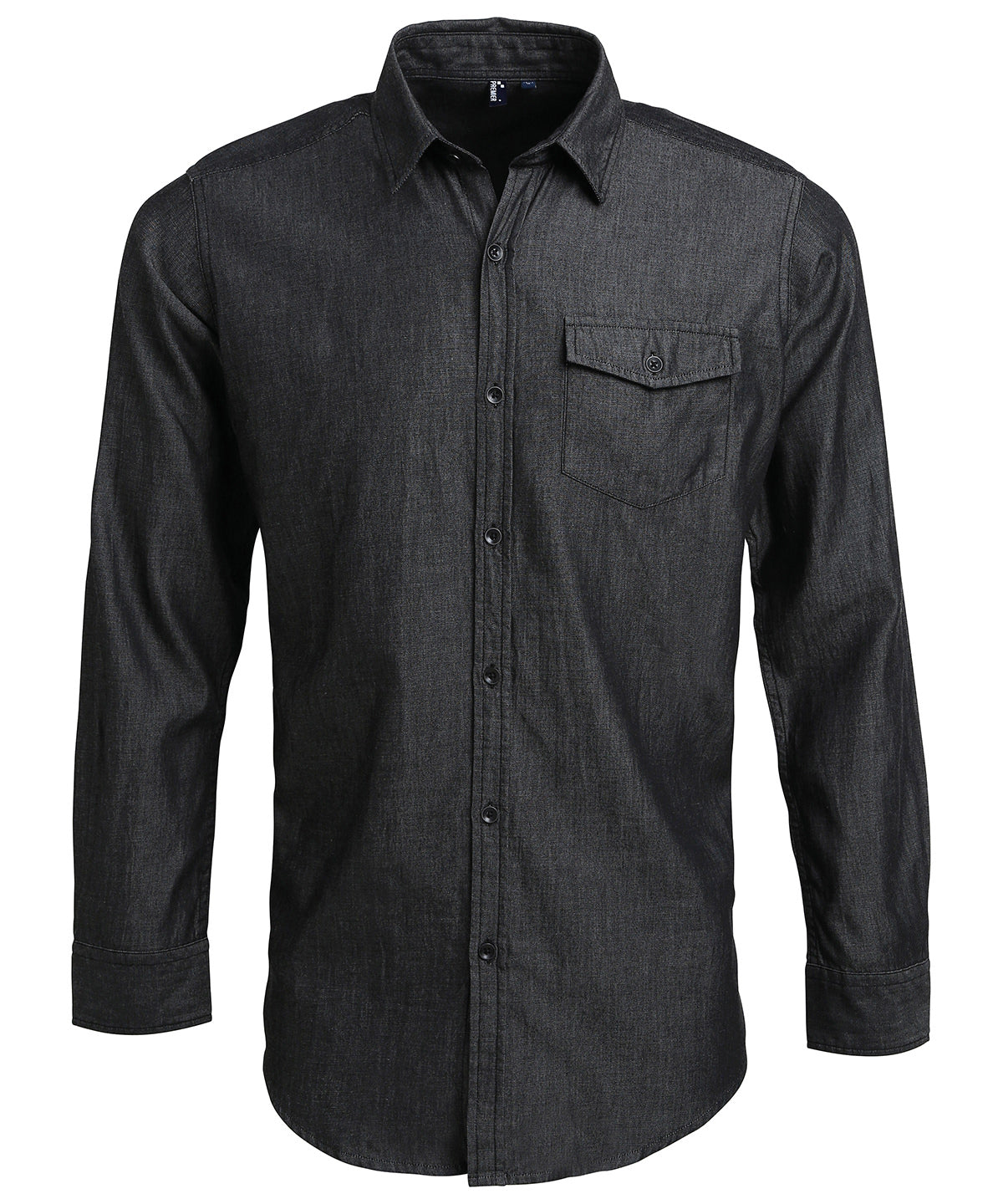 Jeans stitch denim shirt - Black Denim