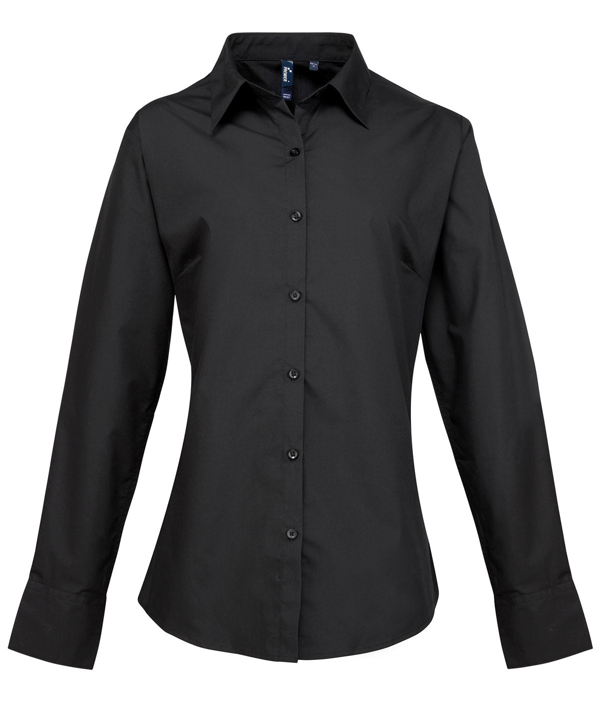 Women's supreme poplin long sleeve shirt - Black